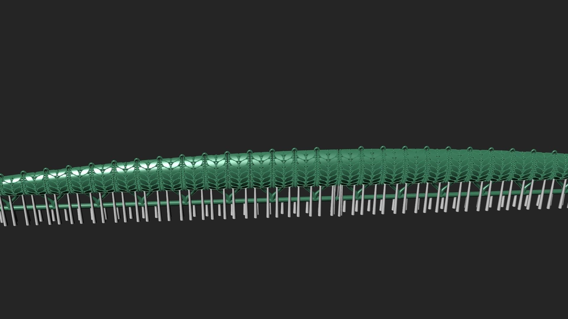 Necklace bracelet earrings wheat model fusion 3D print model_7