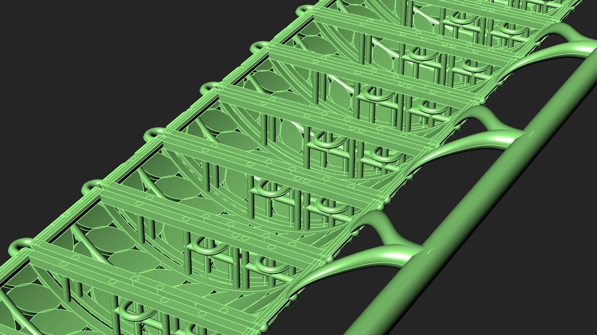 Necklace bracelet earrings wheat model fusion 3D print model_15