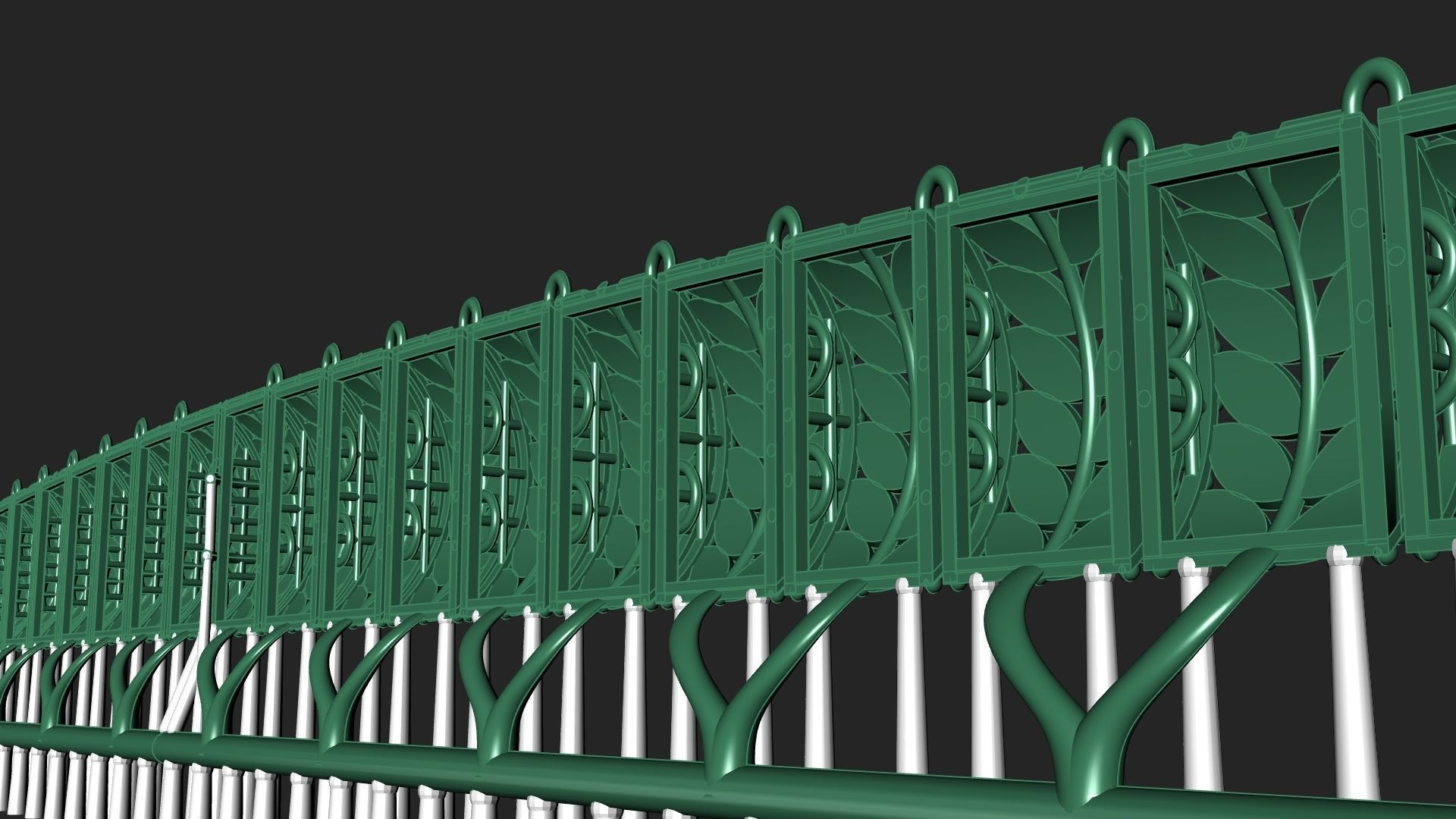 Necklace bracelet earrings wheat model fusion 3D print model_6