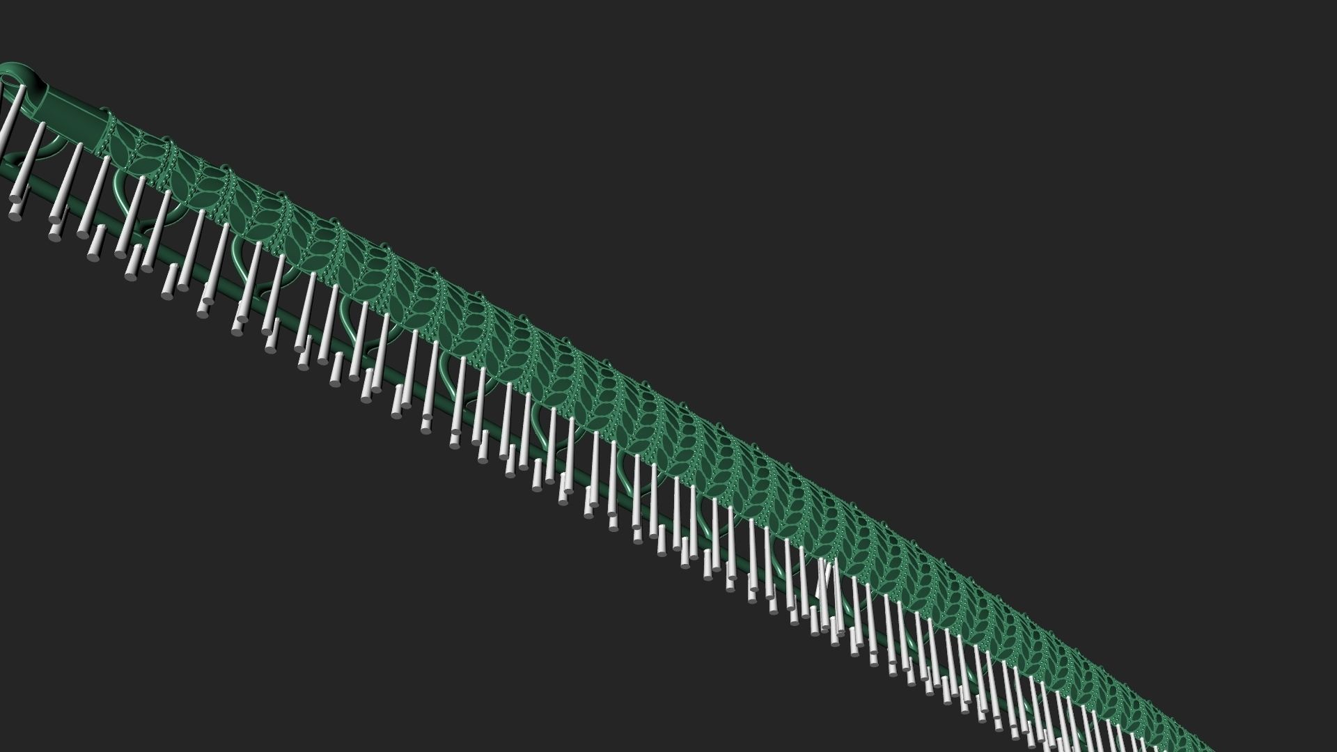 Necklace bracelet earrings wheat model fusion 3D print model_3