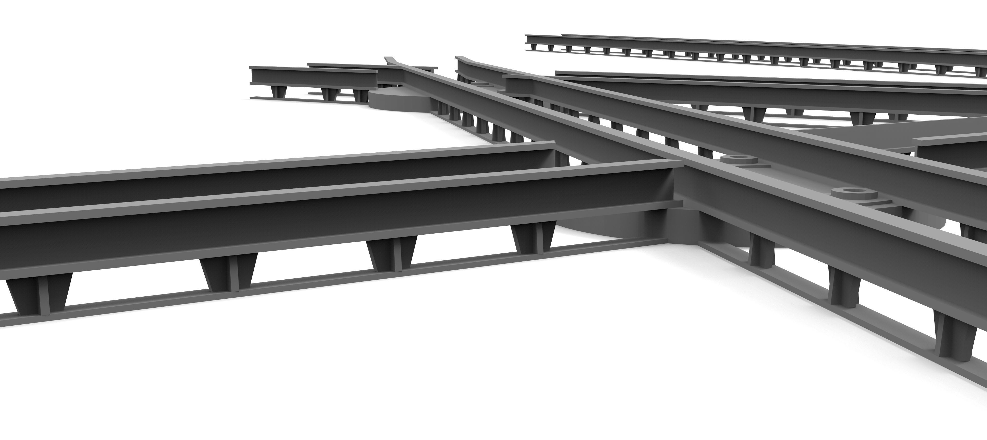 rails for aircraft transportation free 3D model 3D printable | CGTrader