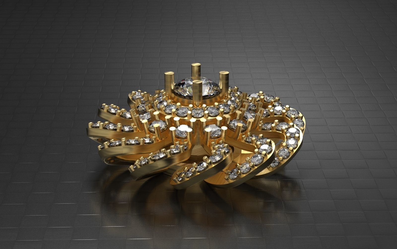 Earring Tops 3D print model_3