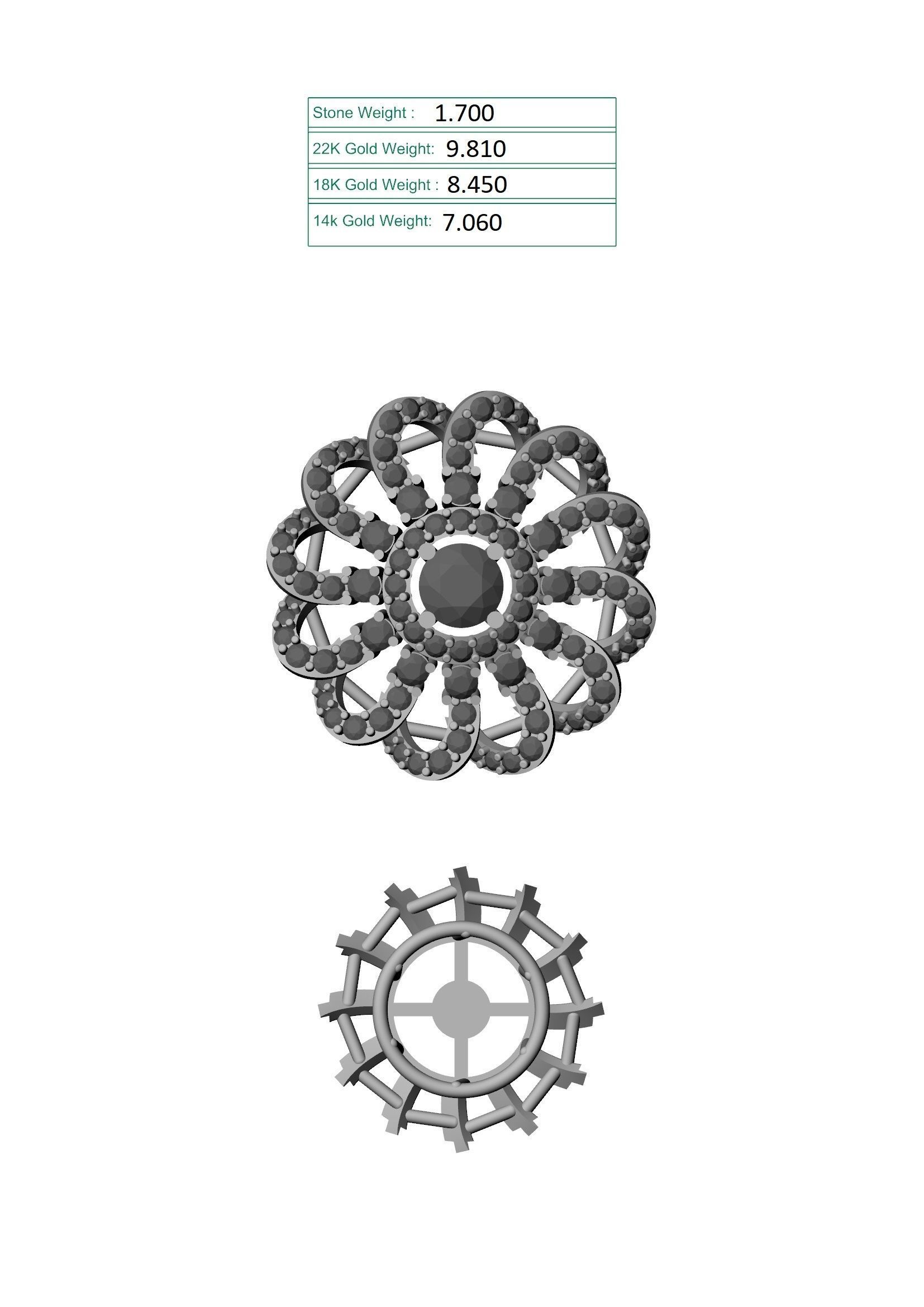 Earring Tops 3D print model_26