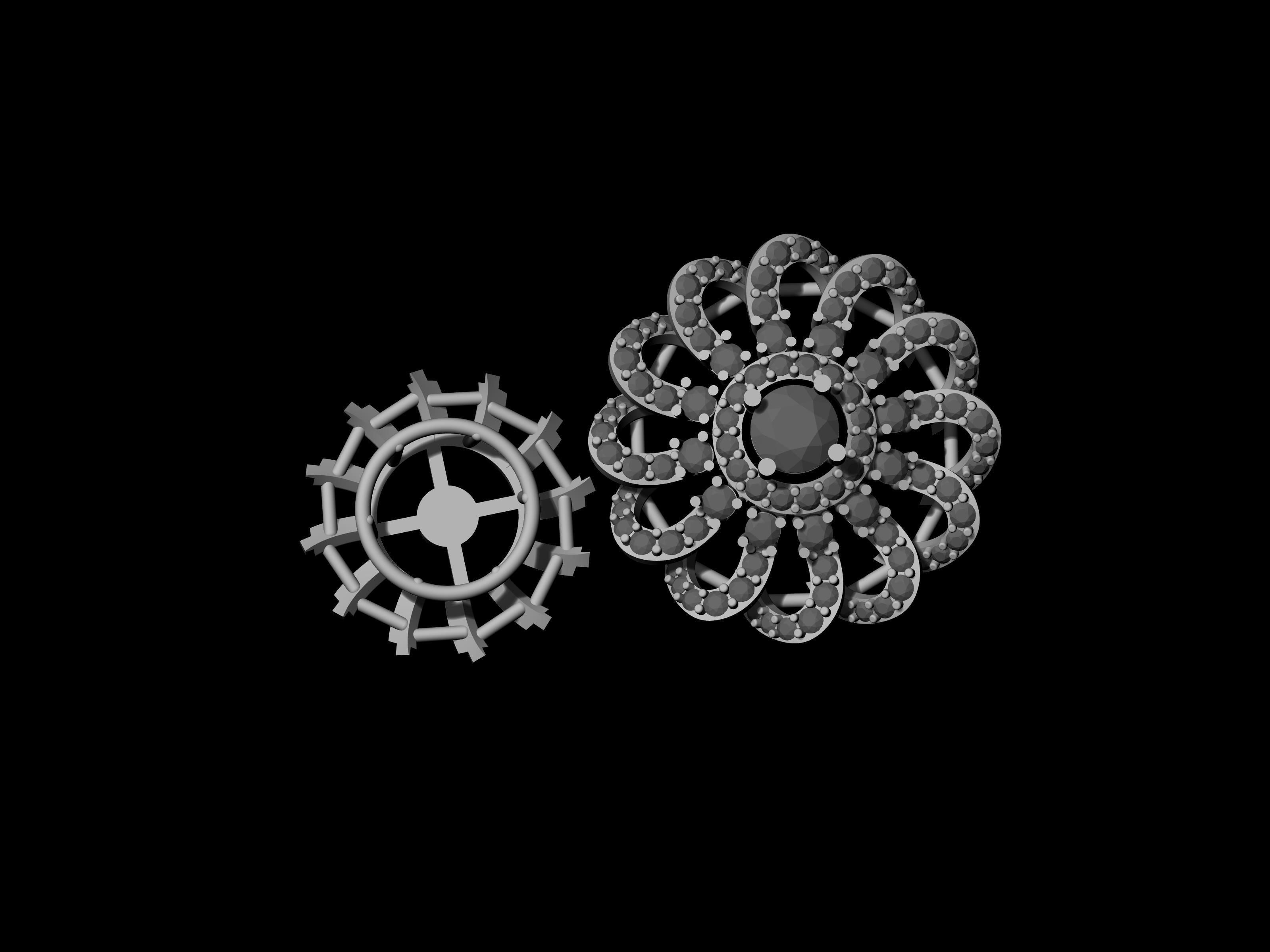 Earring Tops 3D print model_16