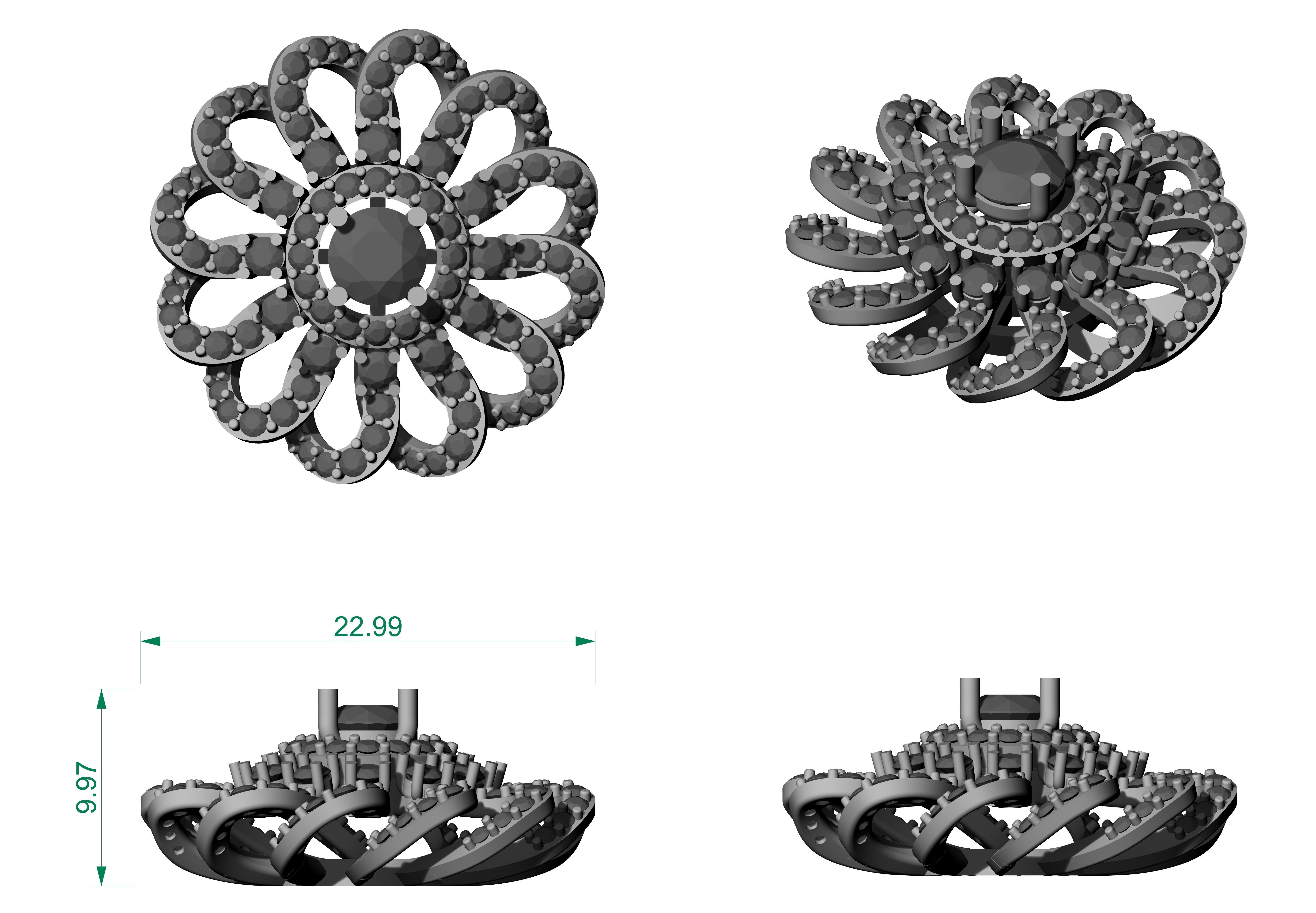 Earring Tops 3D print model_27