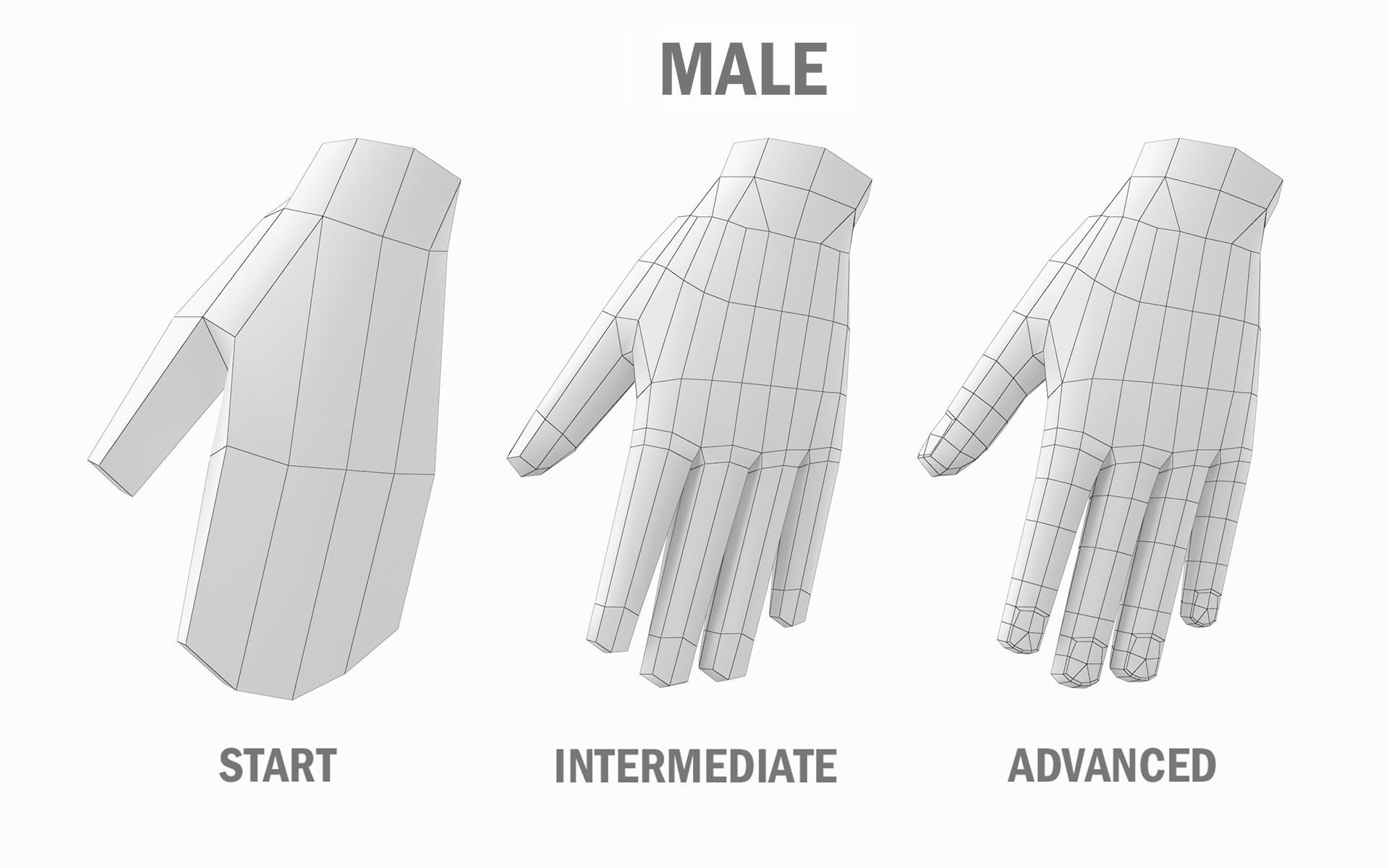 Natural Female and Male Base Mesh SUPER BUNDLE 3D model_6