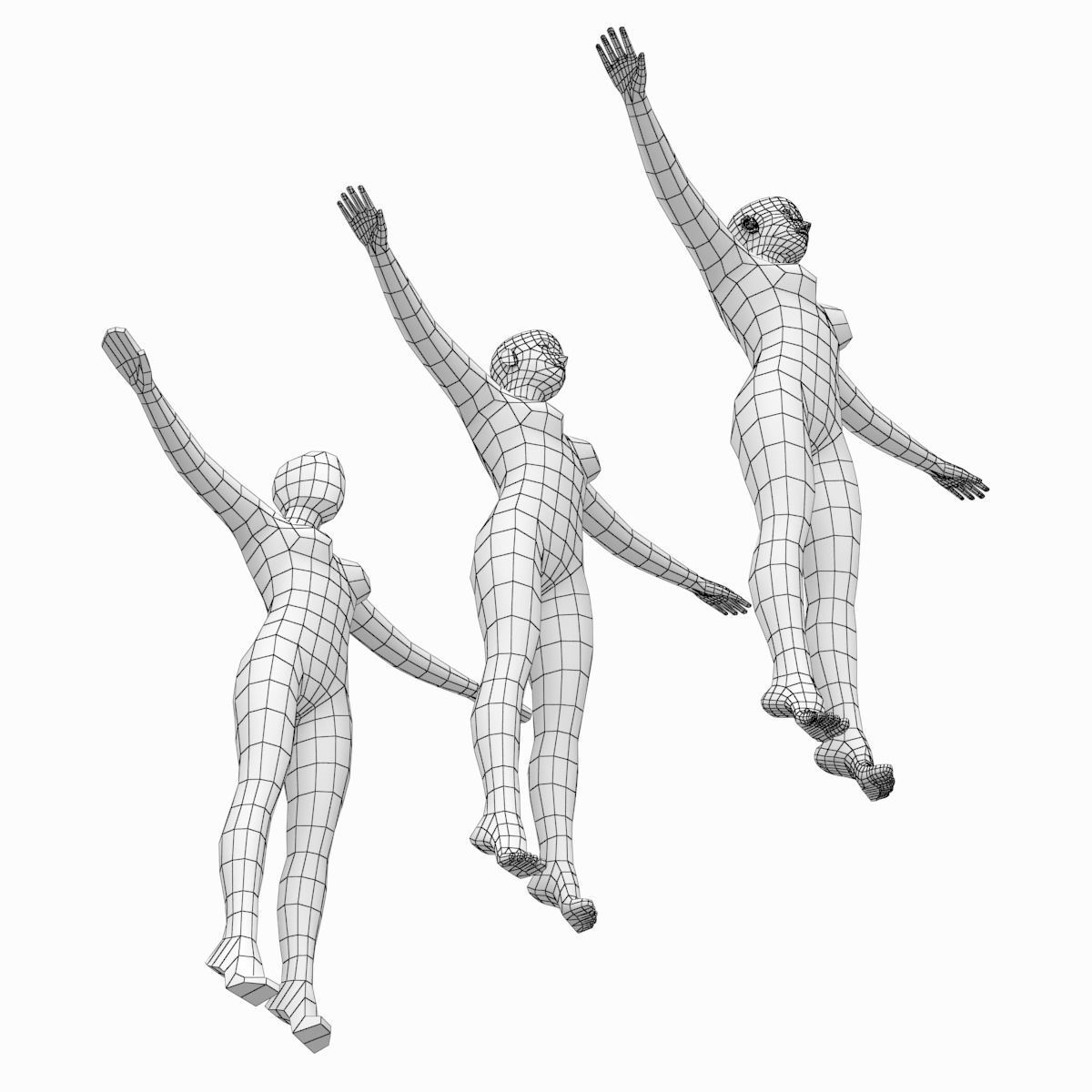 Natural Female and Male Base Mesh SUPER BUNDLE 3D model_44