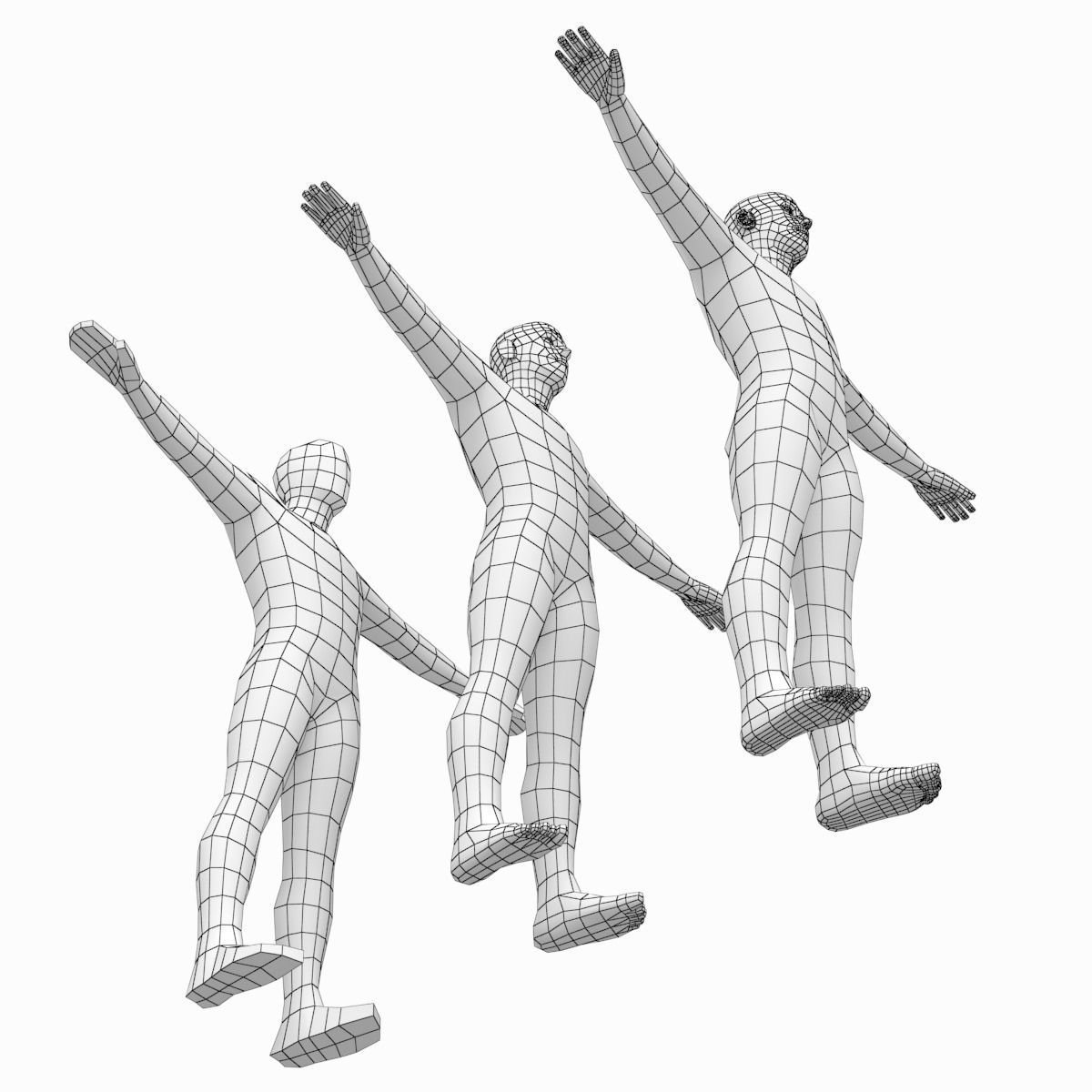 Natural Female and Male Base Mesh SUPER BUNDLE 3D model_53