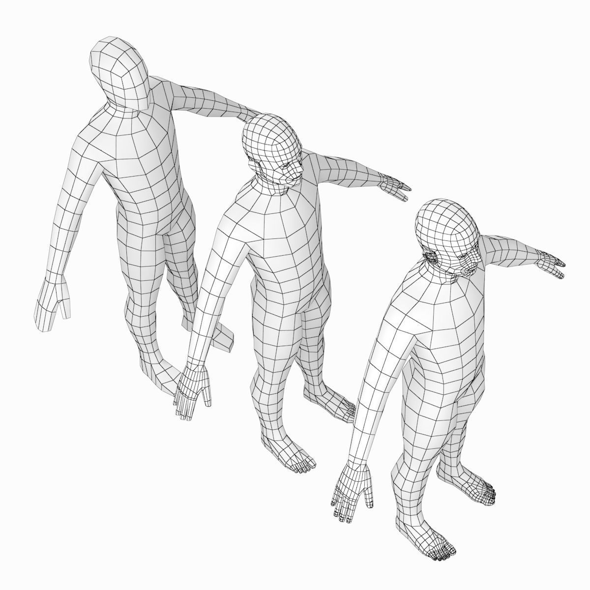 Natural Female and Male Base Mesh SUPER BUNDLE 3D model_33