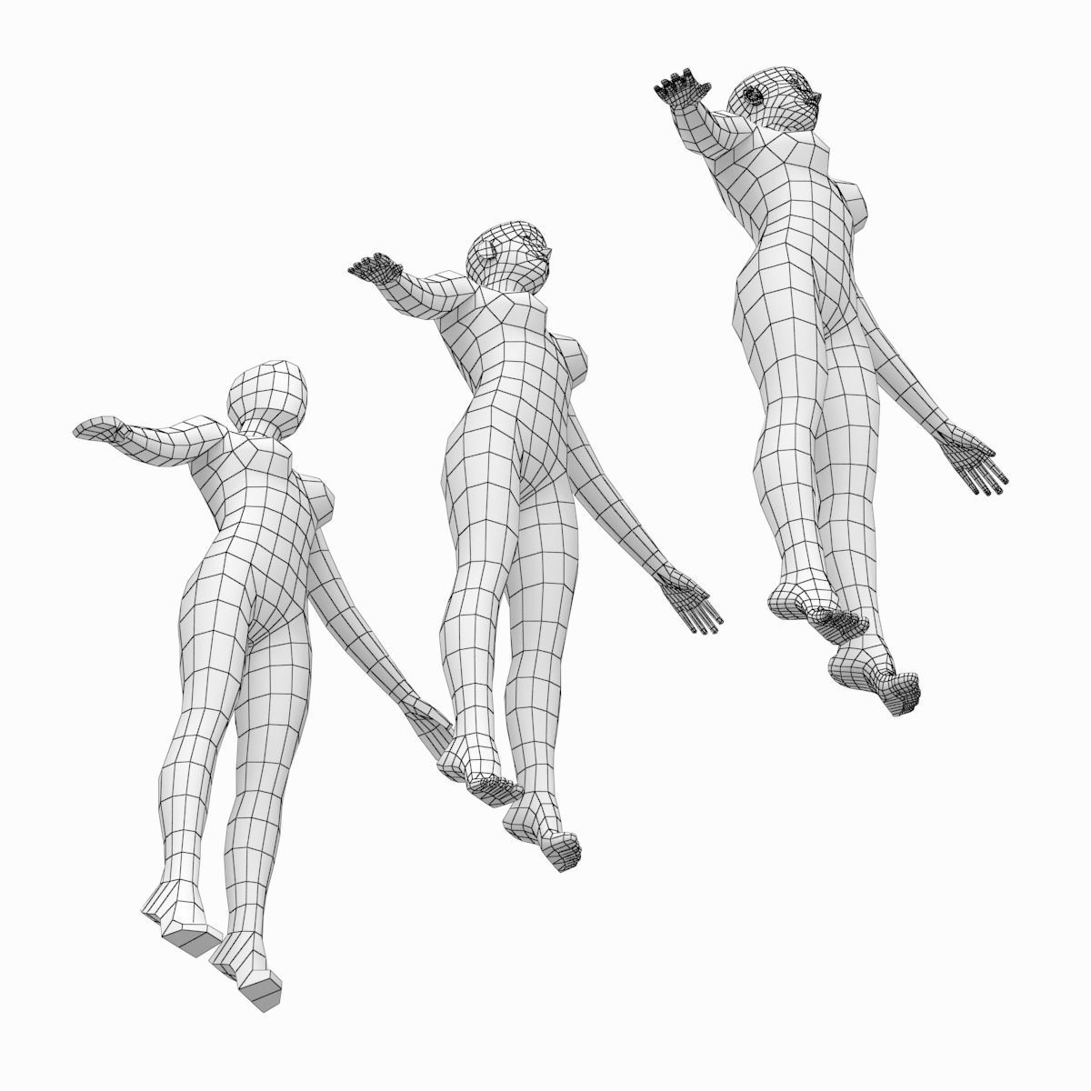 Natural Female and Male Base Mesh SUPER BUNDLE 3D model_40