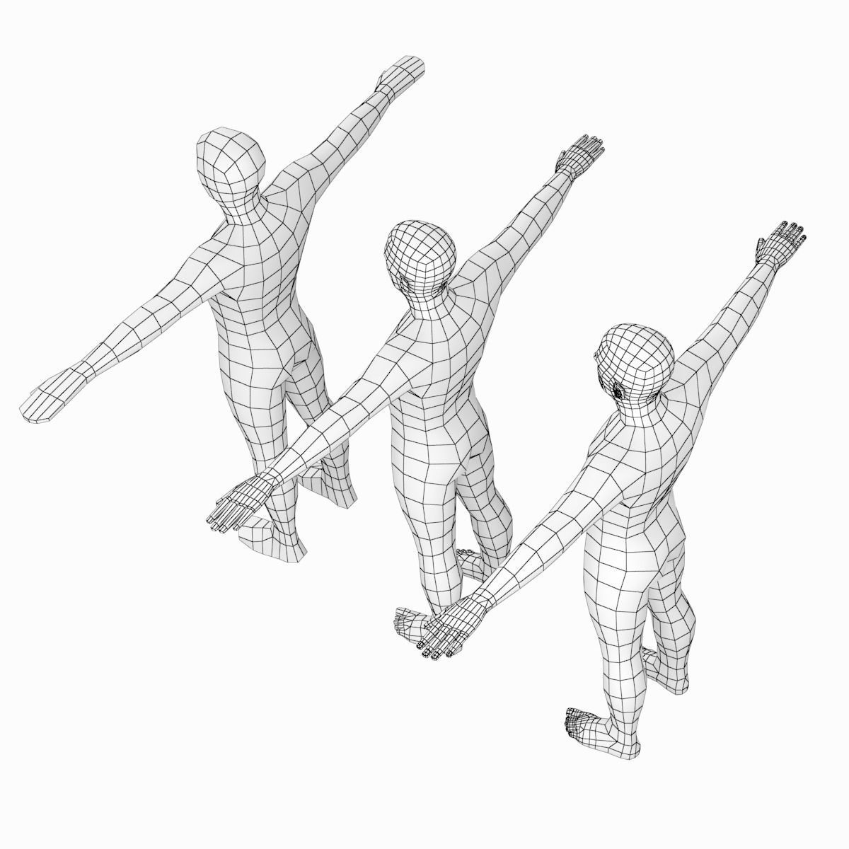 Natural Female and Male Base Mesh SUPER BUNDLE 3D model_38