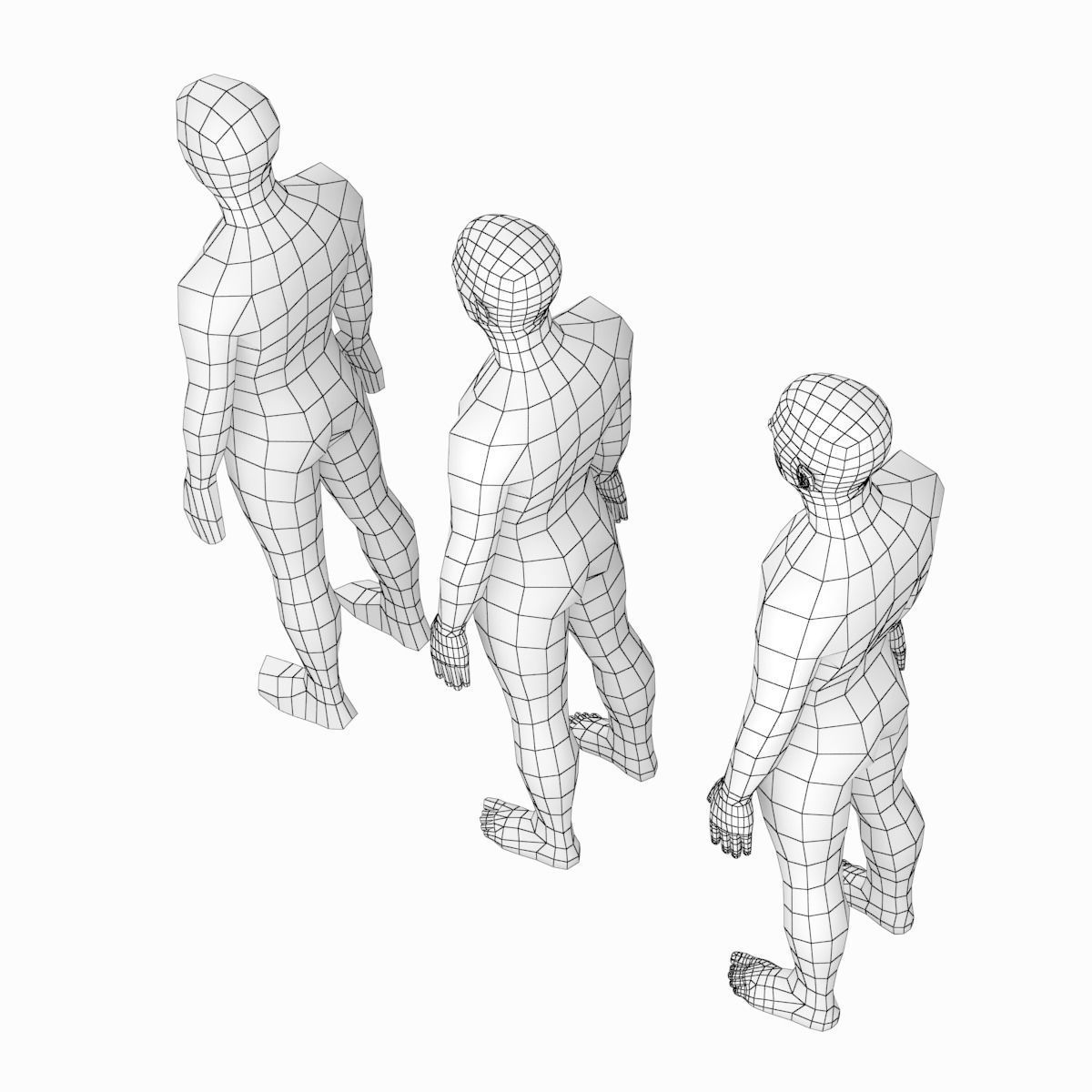 Natural Female and Male Base Mesh SUPER BUNDLE 3D model_36