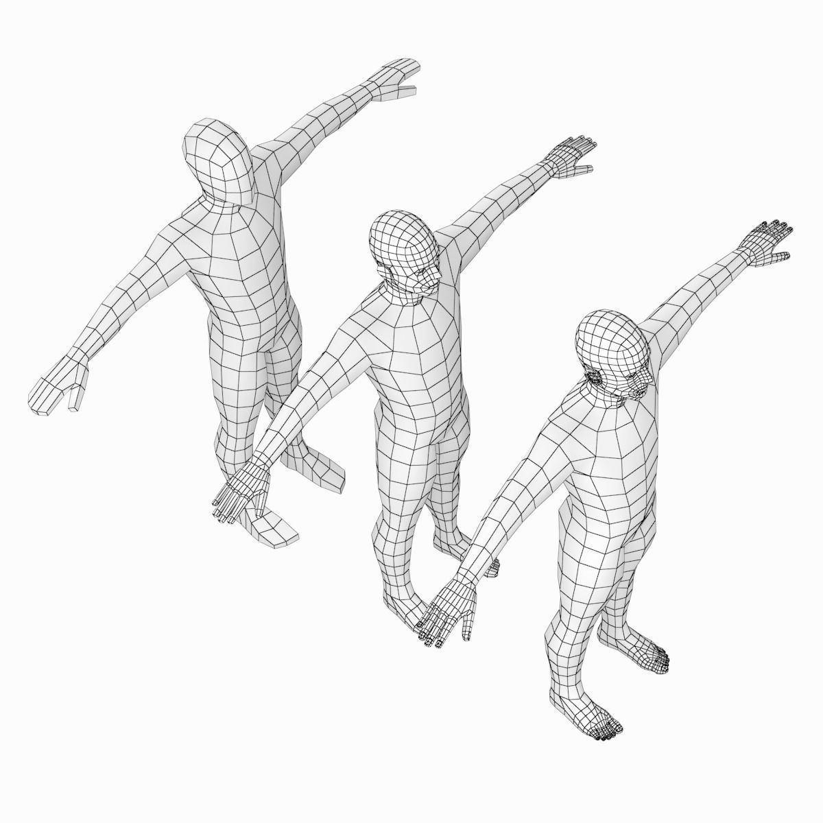 Natural Female and Male Base Mesh SUPER BUNDLE 3D model_37