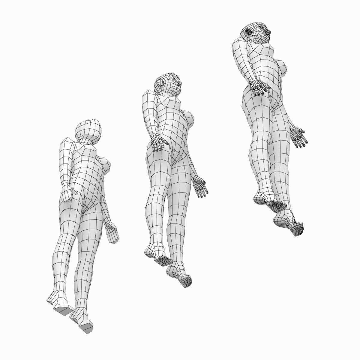 Natural Female and Male Base Mesh SUPER BUNDLE 3D model_42