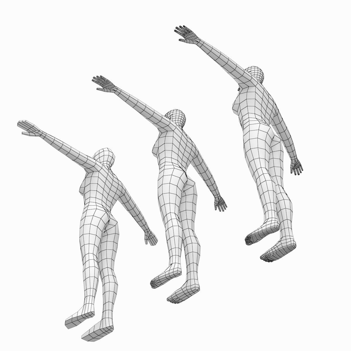 Natural Female and Male Base Mesh SUPER BUNDLE 3D model_49