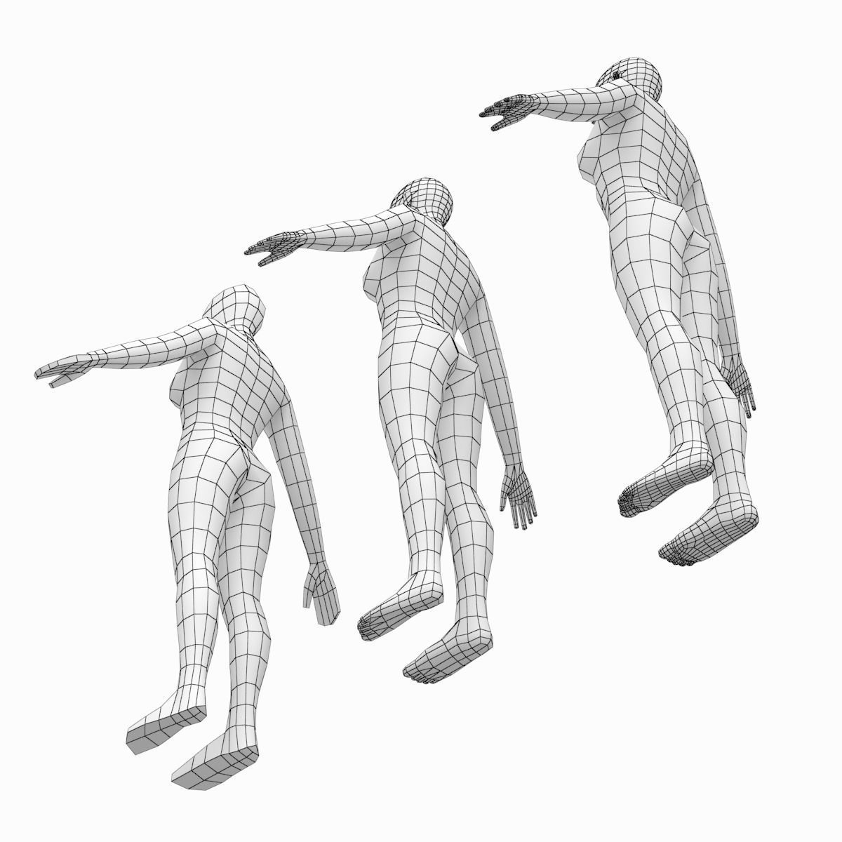 Natural Female and Male Base Mesh SUPER BUNDLE 3D model_45