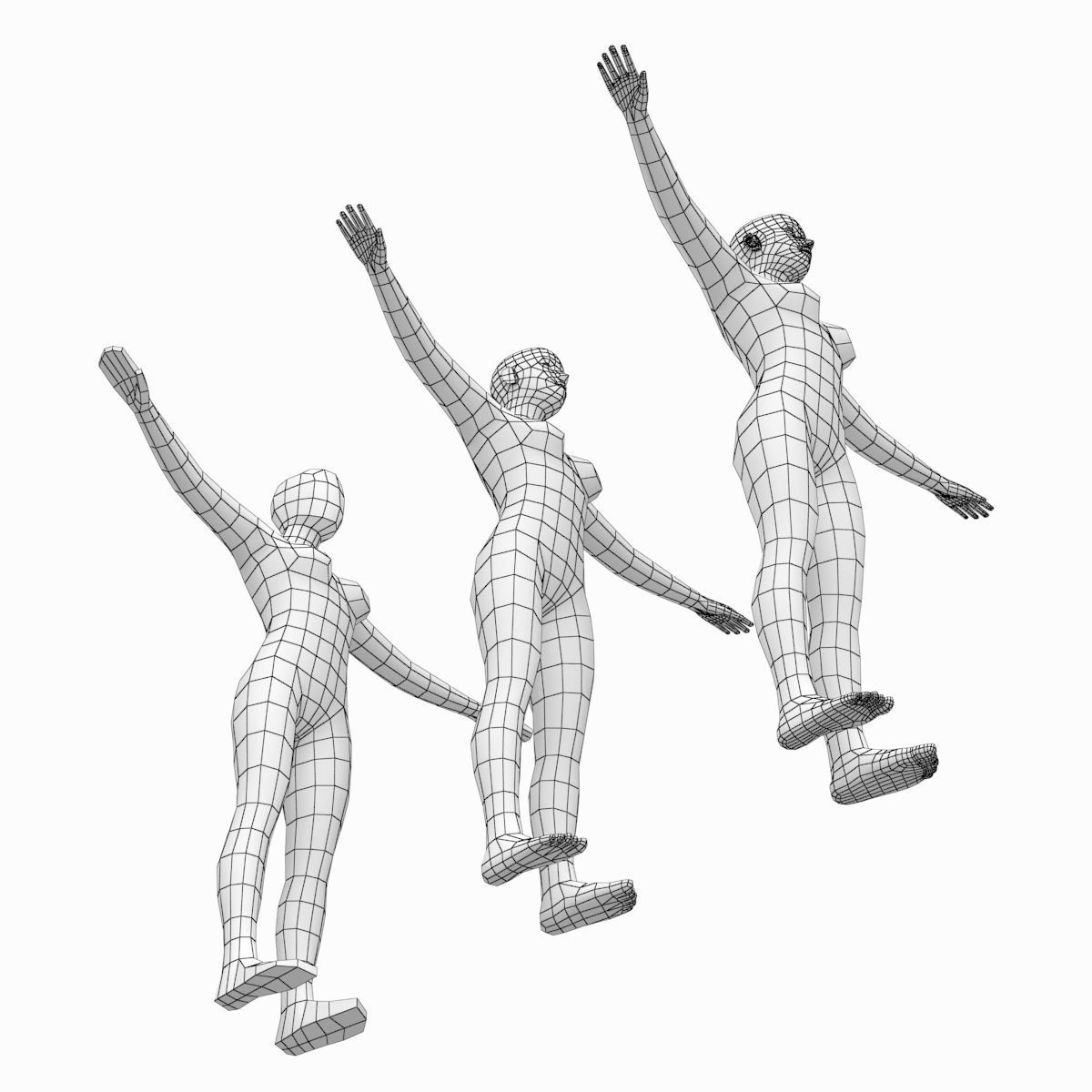 Natural Female and Male Base Mesh SUPER BUNDLE 3D model_43