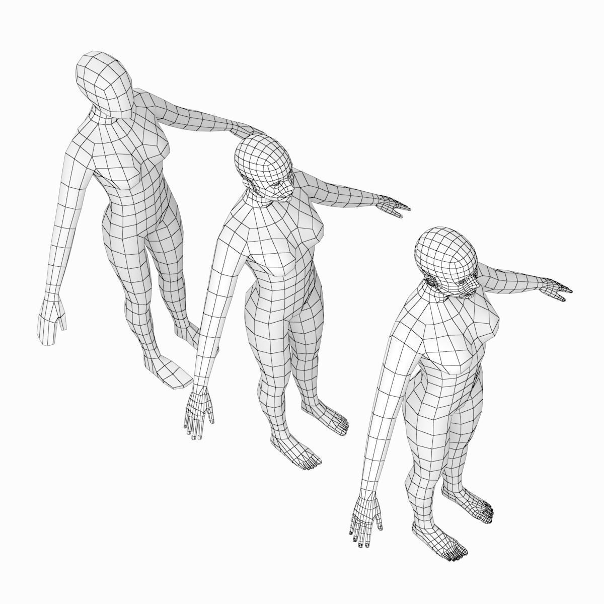 Natural Female and Male Base Mesh SUPER BUNDLE 3D model_21