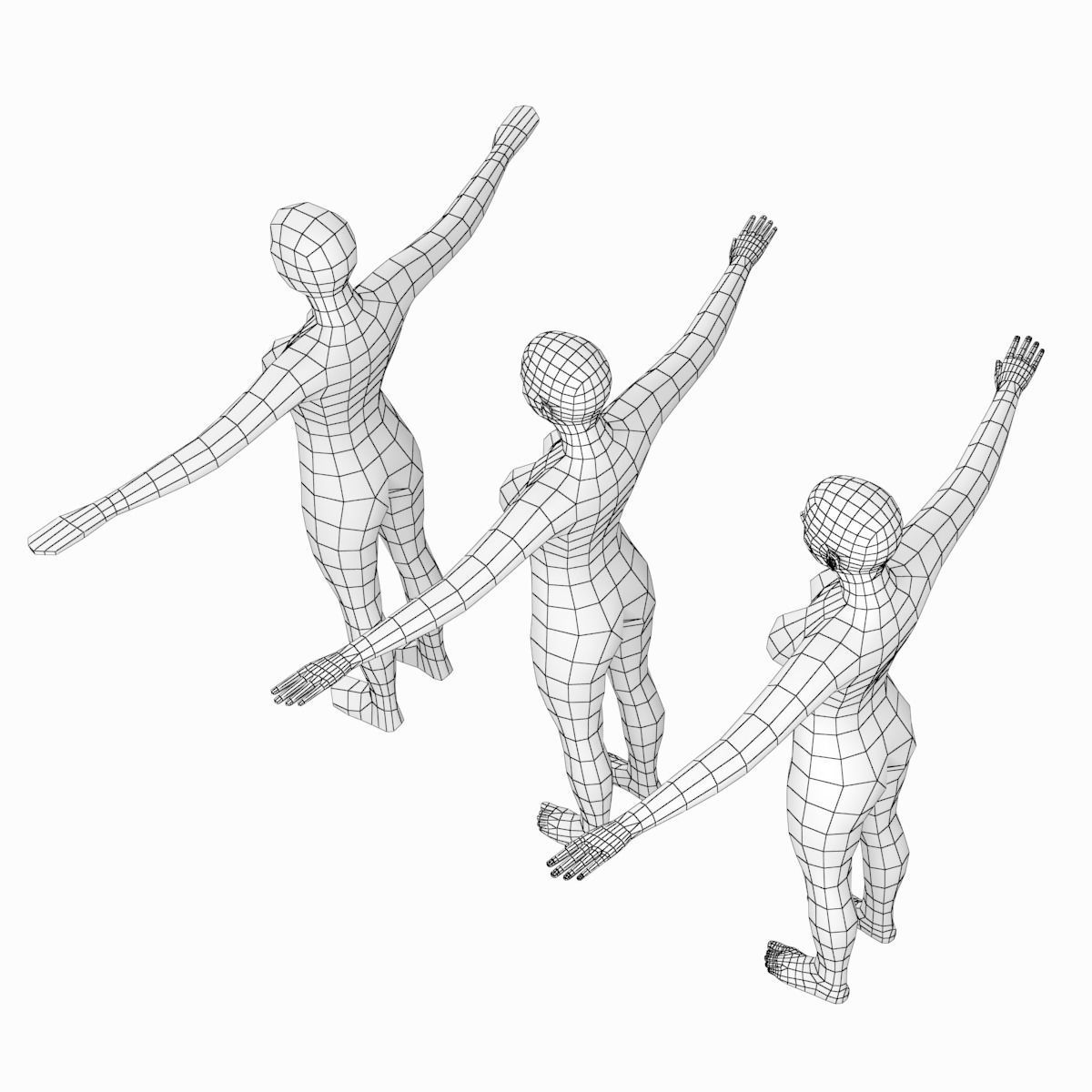 Natural Female and Male Base Mesh SUPER BUNDLE 3D model_26