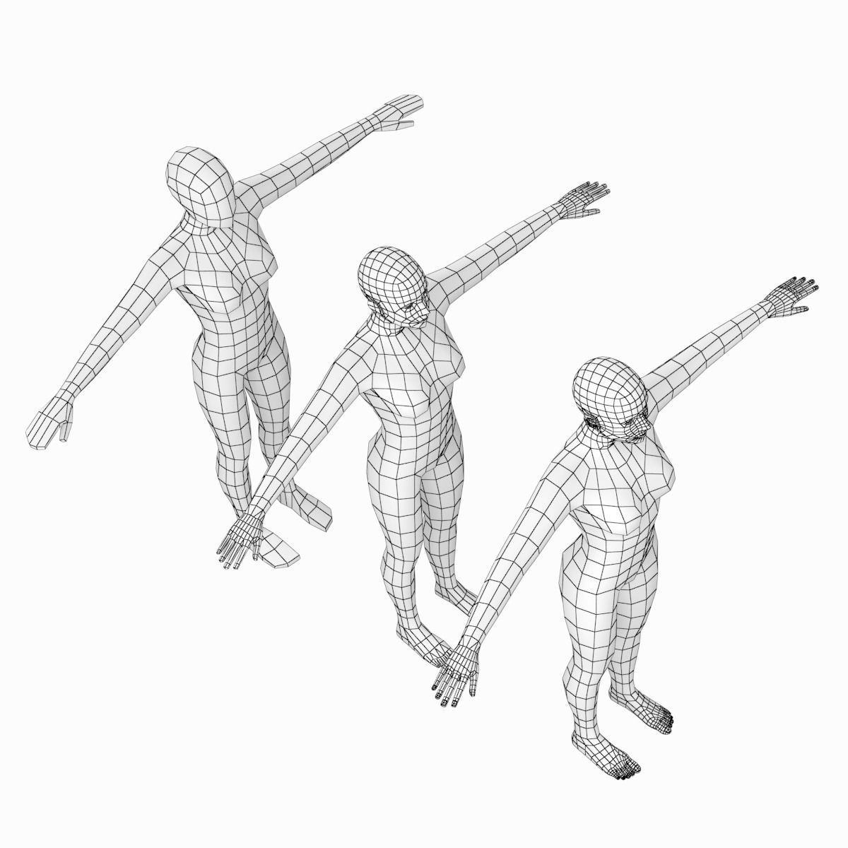 Natural Female and Male Base Mesh SUPER BUNDLE 3D model_25