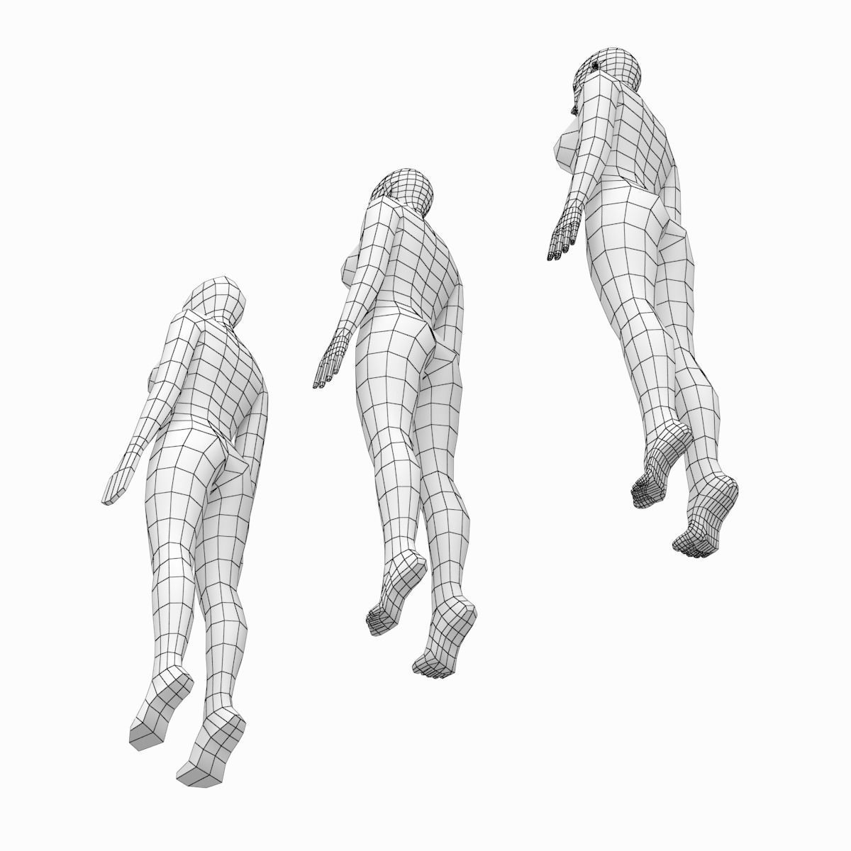 Natural Female and Male Base Mesh SUPER BUNDLE 3D model_48