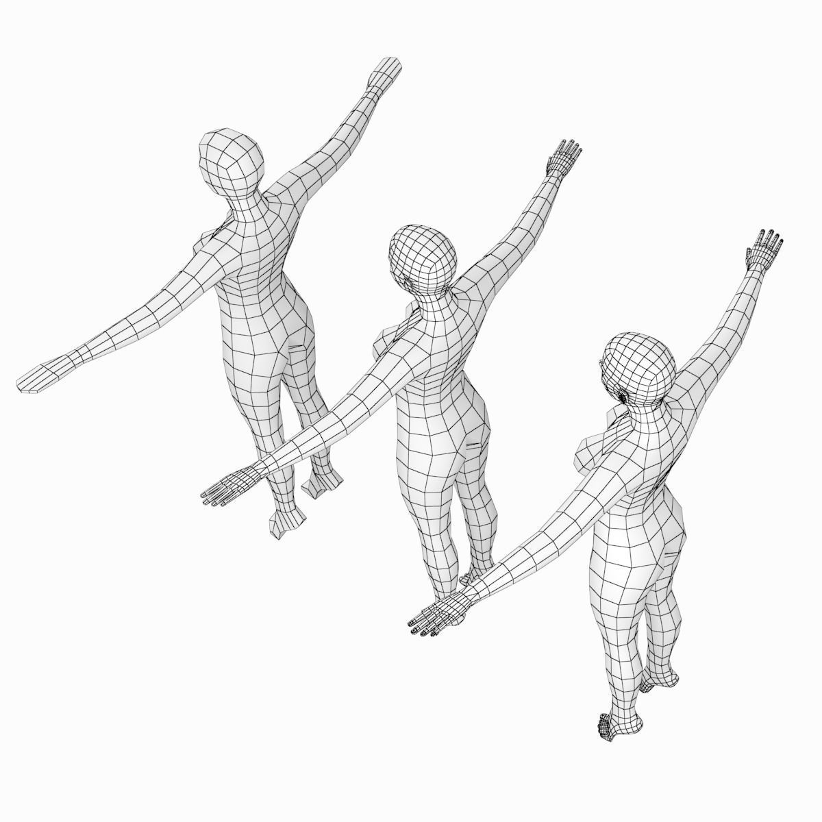 Natural Female and Male Base Mesh SUPER BUNDLE 3D model_32