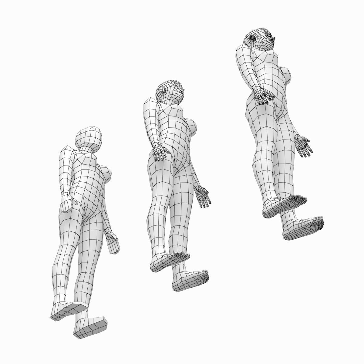 Natural Female and Male Base Mesh SUPER BUNDLE 3D model_41