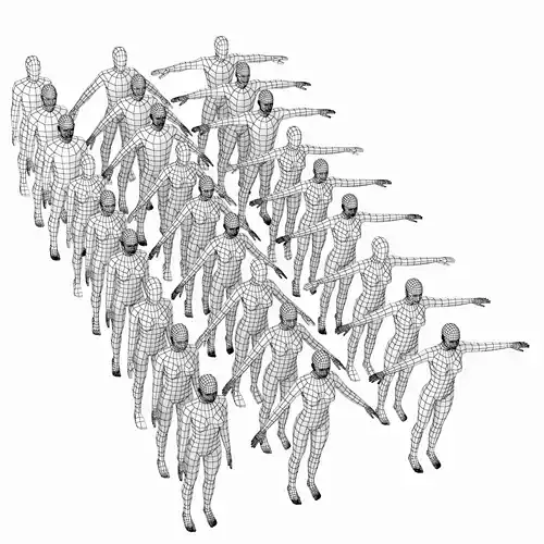 Natural Female and Male Base Mesh SUPER BUNDLE 3D model