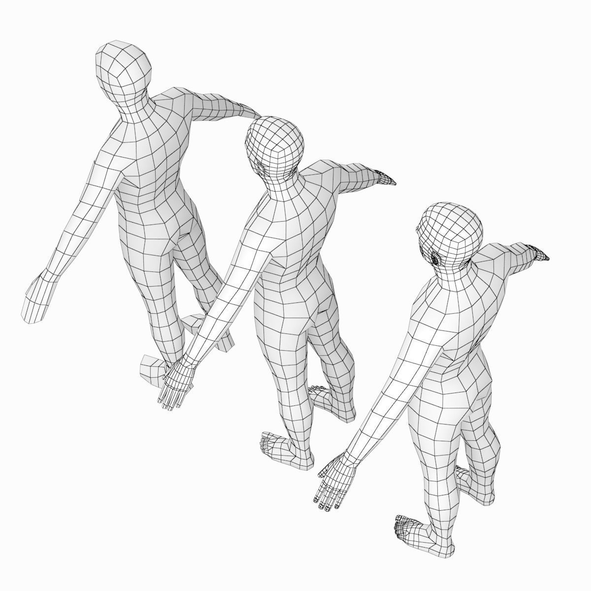 Natural Female and Male Base Mesh SUPER BUNDLE 3D model_34