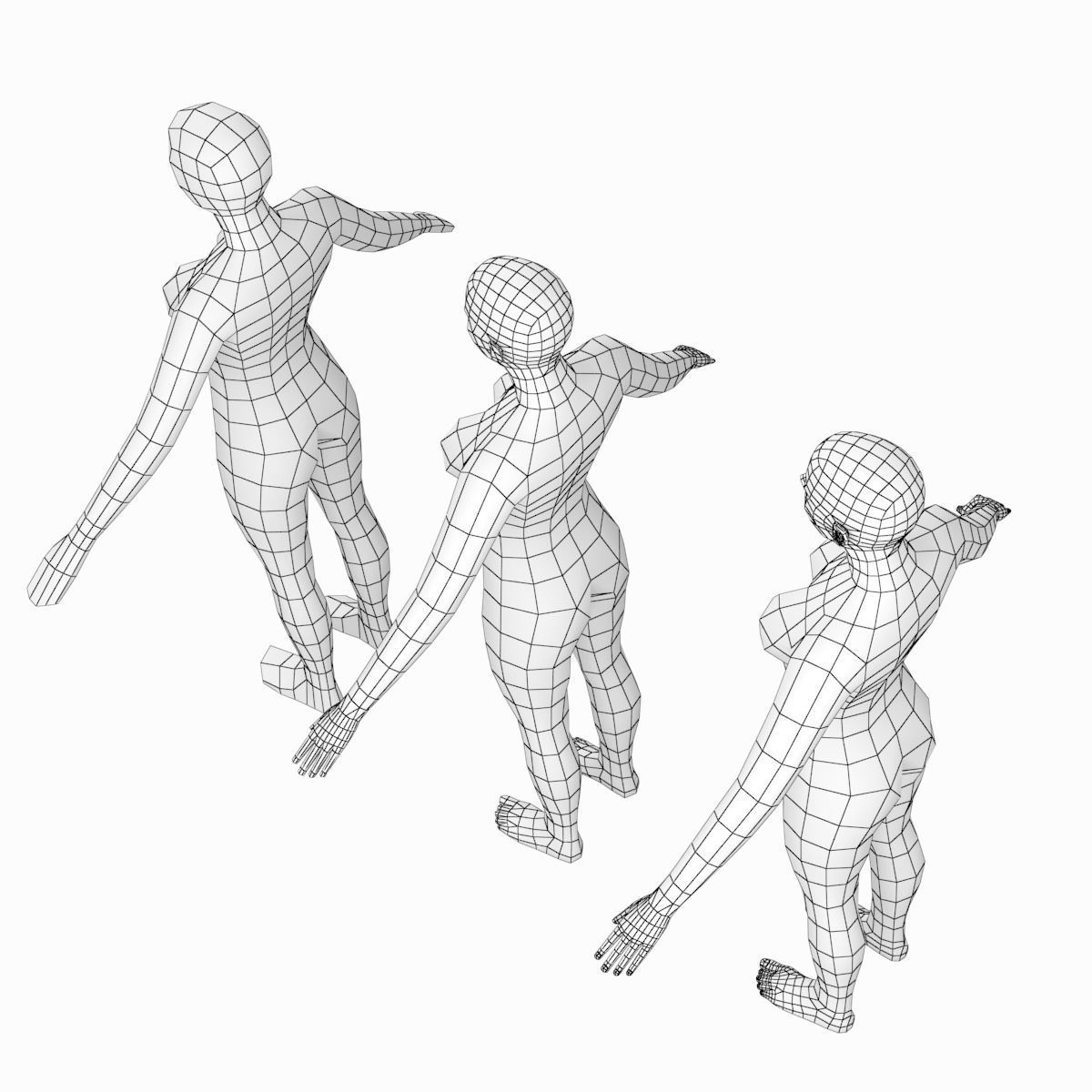 Natural Female and Male Base Mesh SUPER BUNDLE 3D model_22