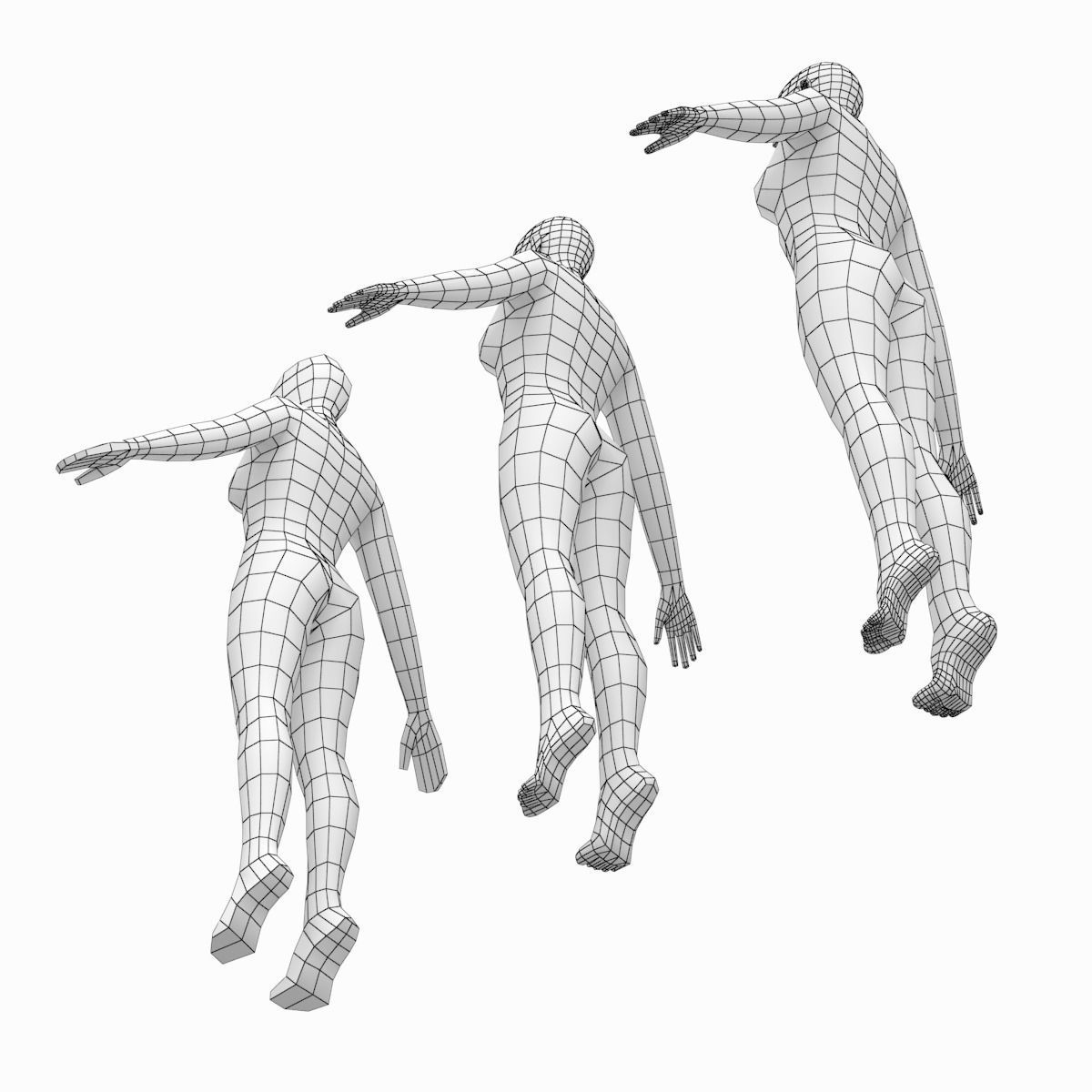 Natural Female and Male Base Mesh SUPER BUNDLE 3D model_46
