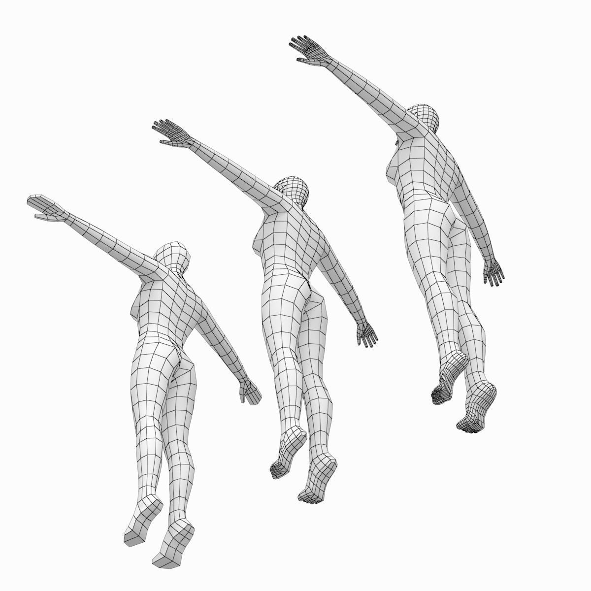 Natural Female and Male Base Mesh SUPER BUNDLE 3D model_50