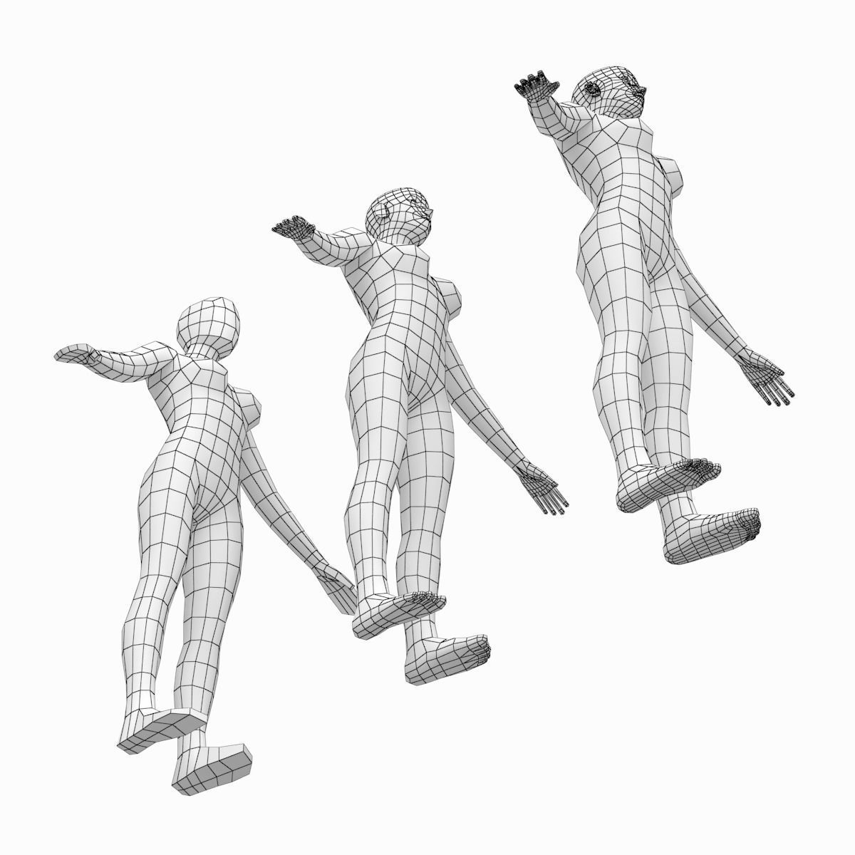 Natural Female and Male Base Mesh SUPER BUNDLE 3D model_39