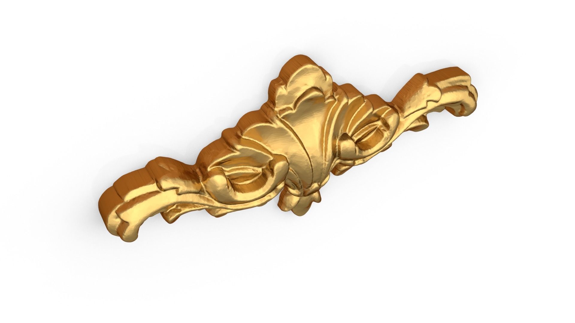 Classic carved decor ornament 342 3D model_5