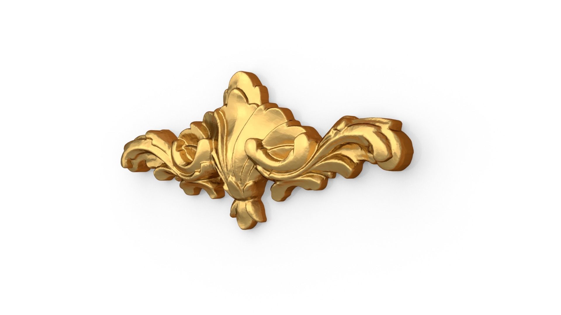 Classic carved decor ornament 342 3D model_2