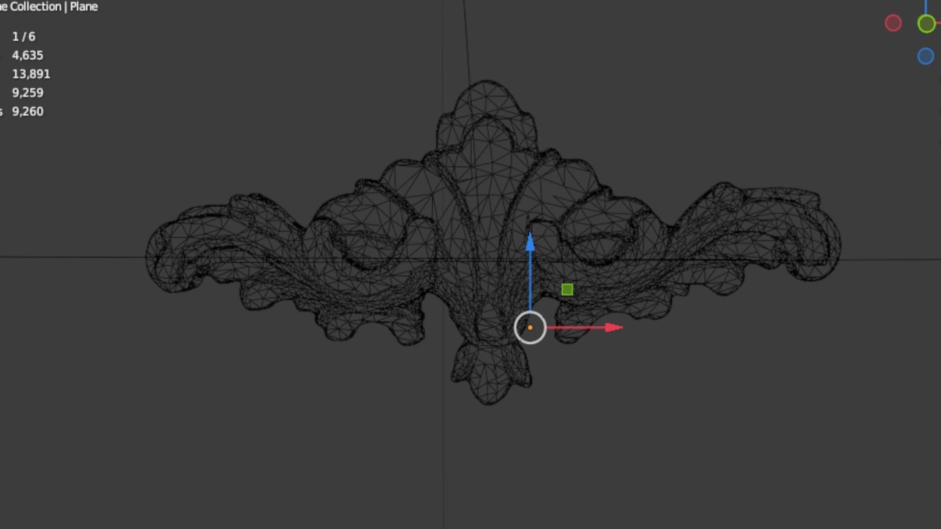 Classic carved decor ornament 342 3D model_6