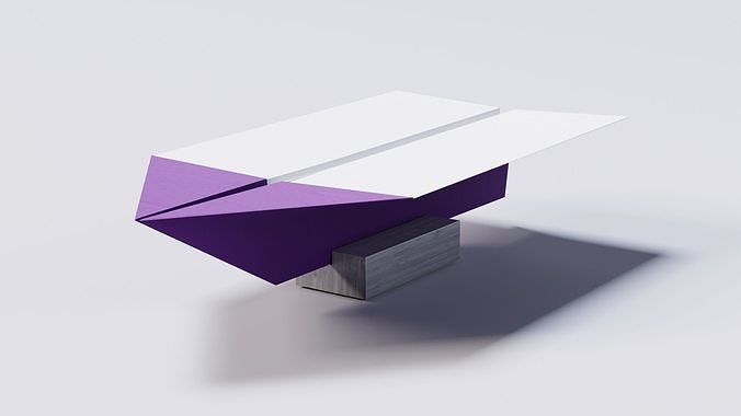 Paper Airplane 02 3D Model Low-poly 3D model