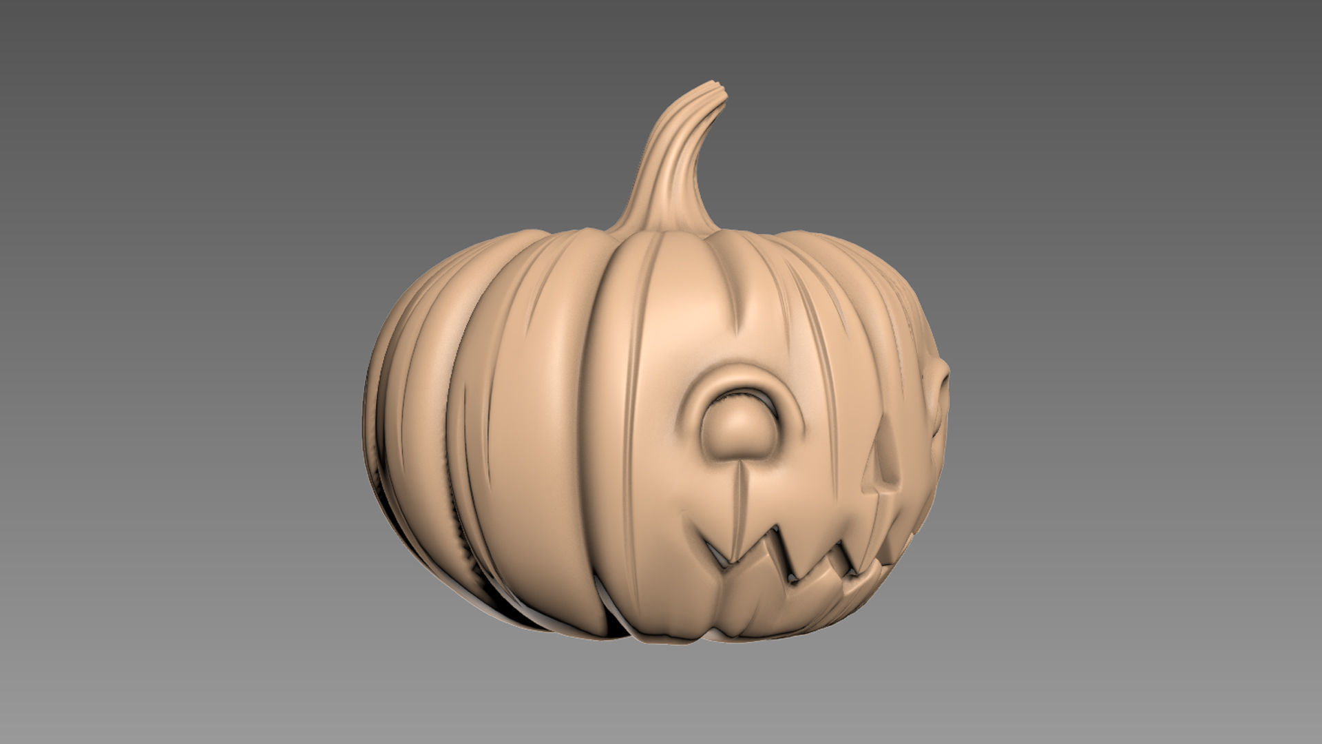 Pumpkin Halloween 3D print model_2