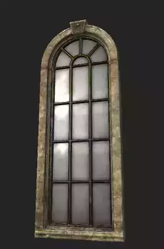 Courthouse Window Low-poly 3D model