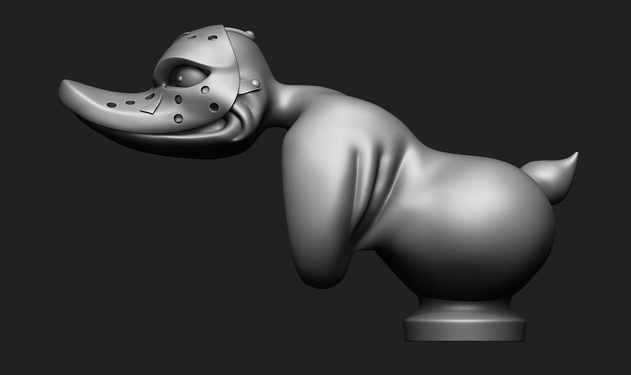 Duck in Jason Mask figurine from the movie Death Proof 2007 3D print model_3