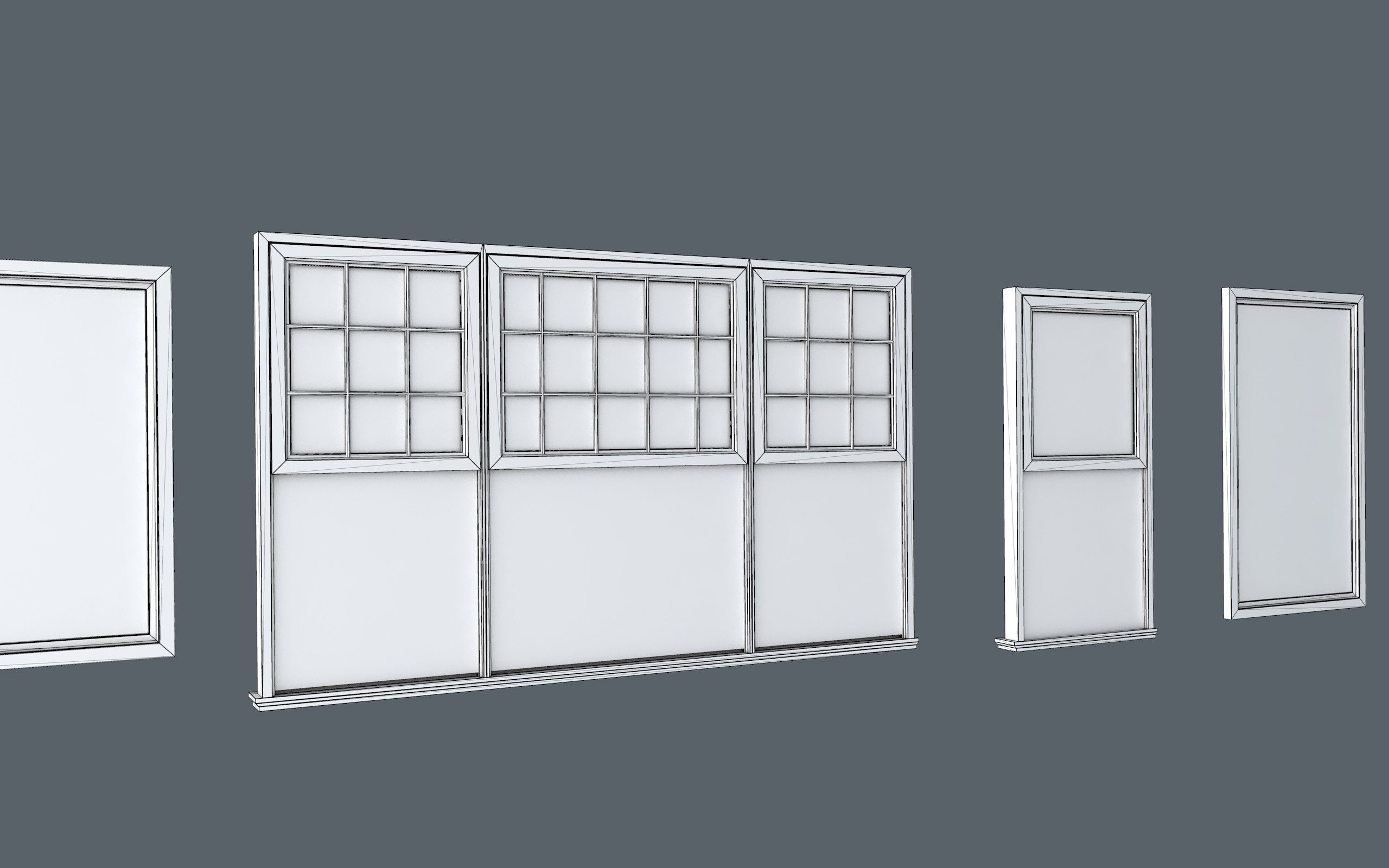 low-poly windows pack Low-poly 3D model_16