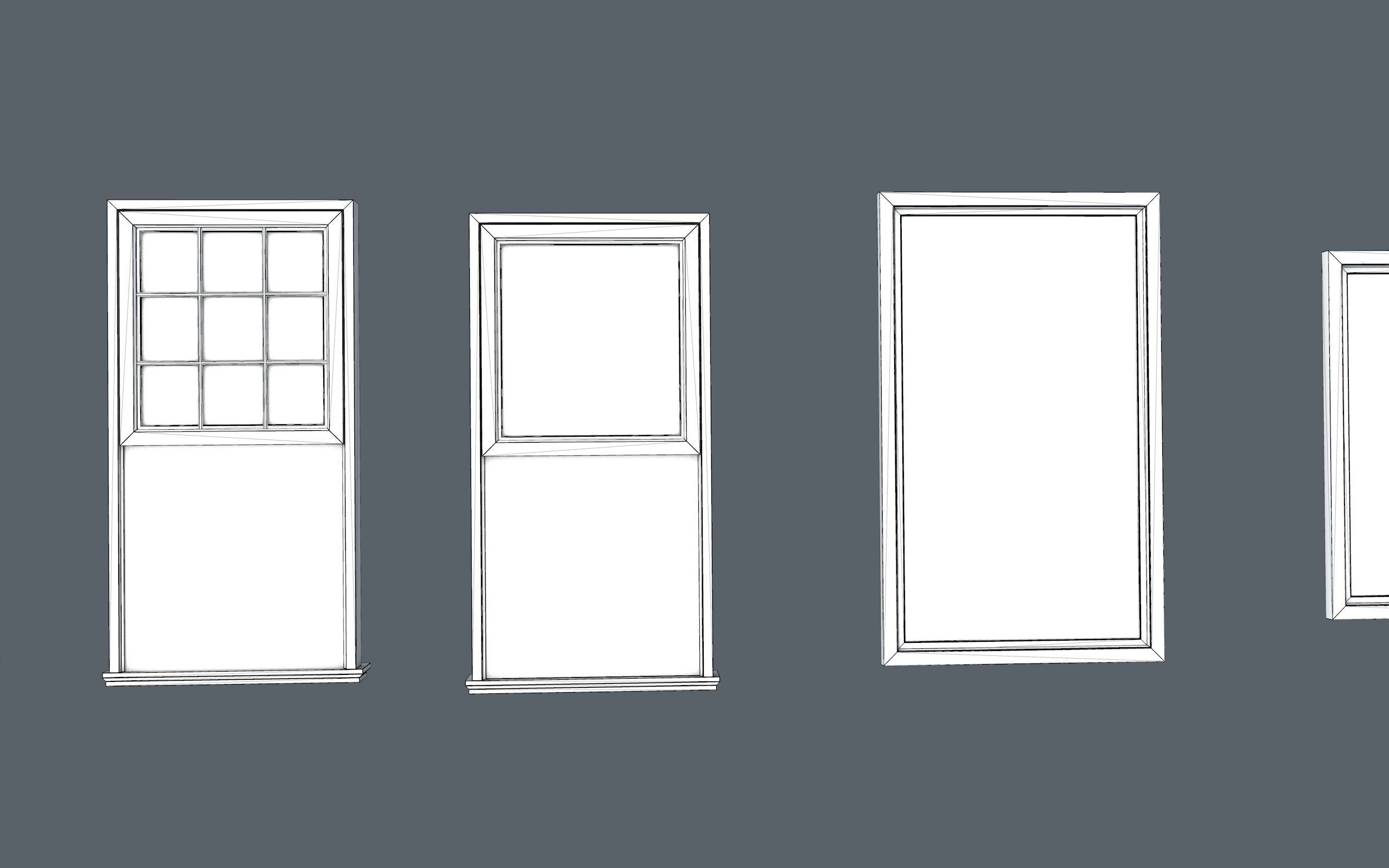 low-poly windows pack Low-poly 3D model_24