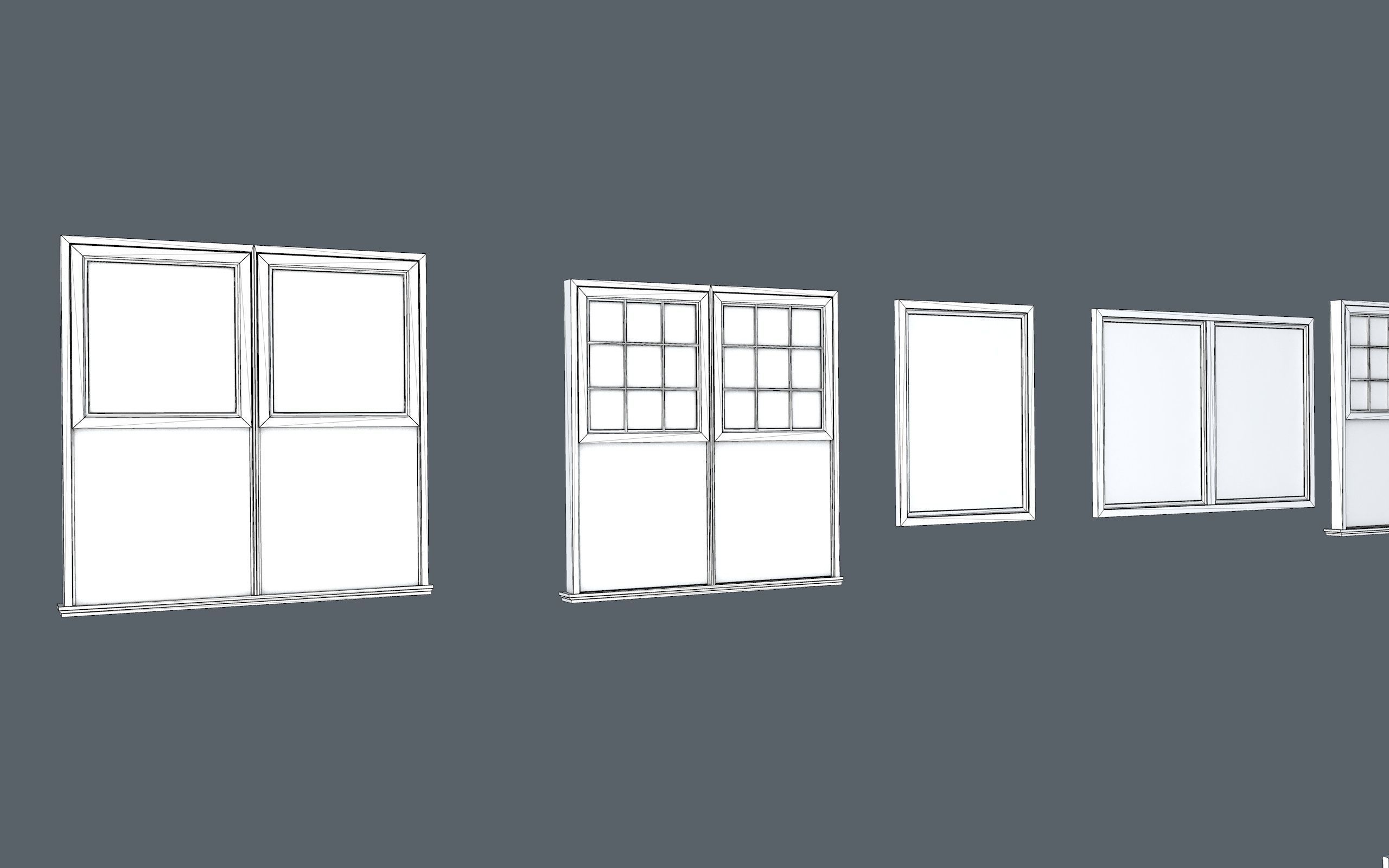 low-poly windows pack Low-poly 3D model_15