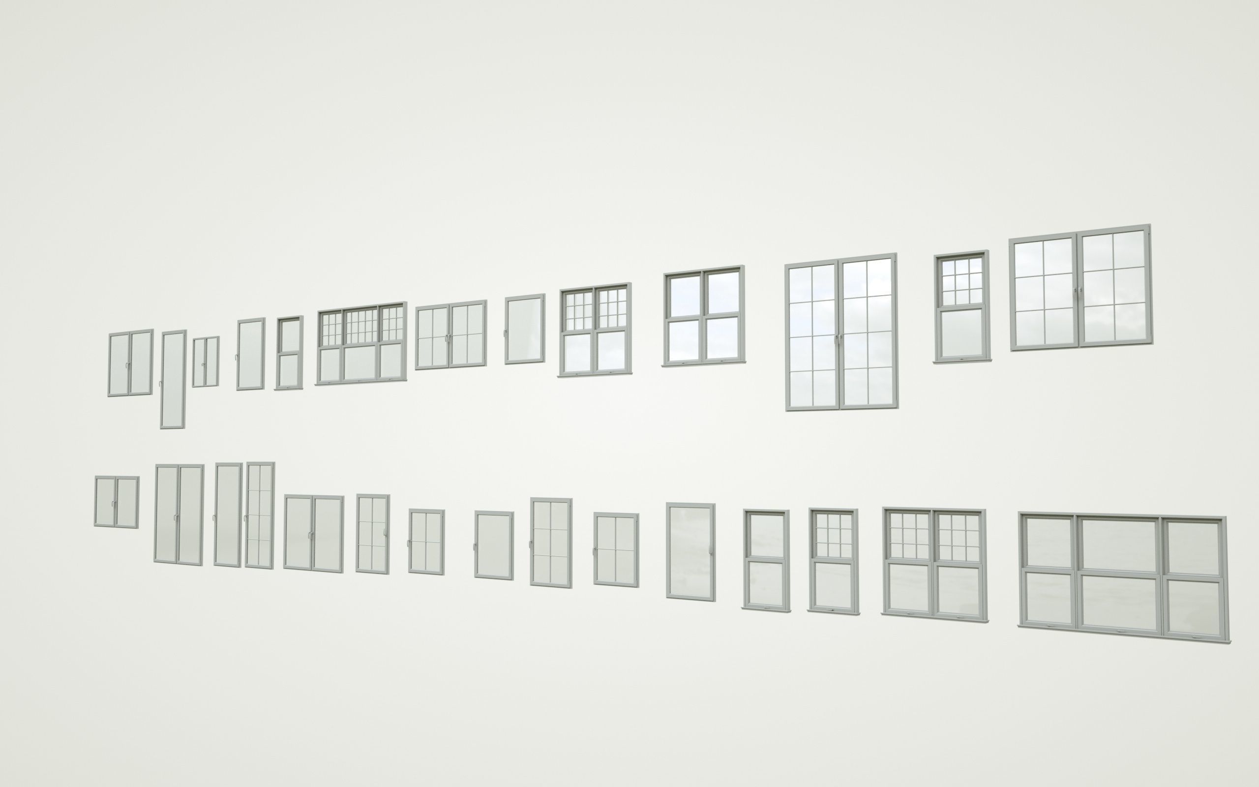 low-poly windows pack Low-poly 3D model_7