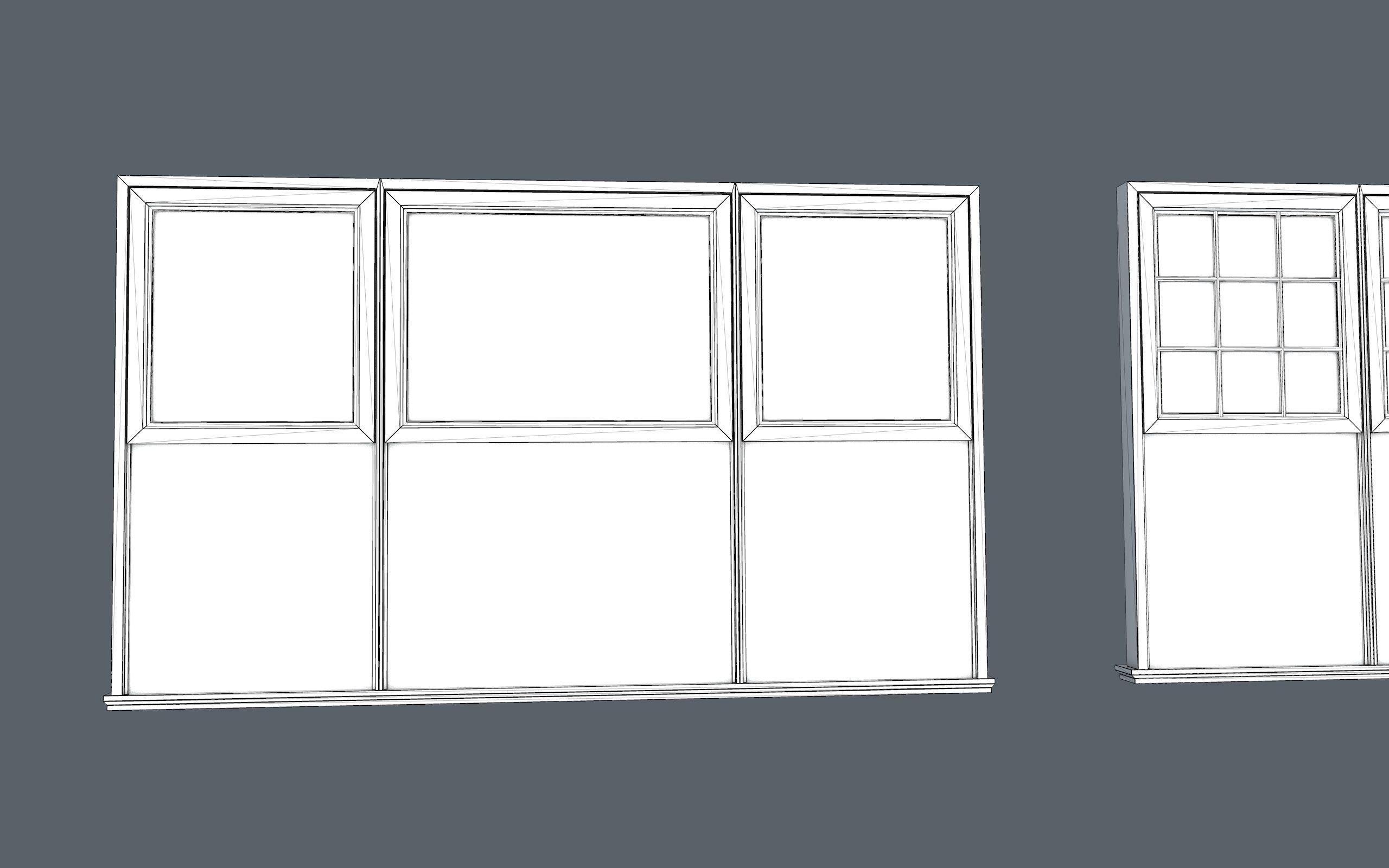 low-poly windows pack Low-poly 3D model_22
