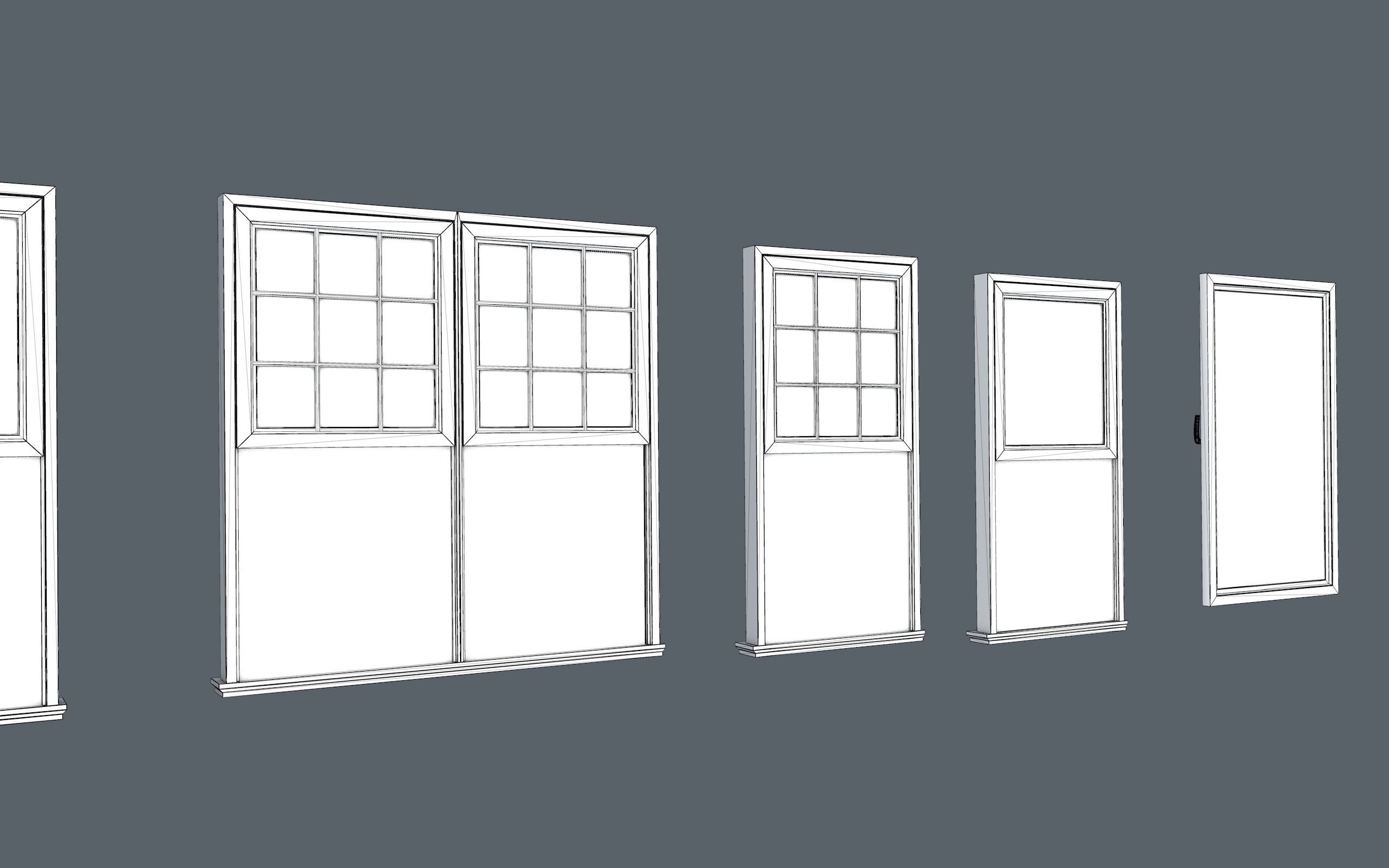 low-poly windows pack Low-poly 3D model_20