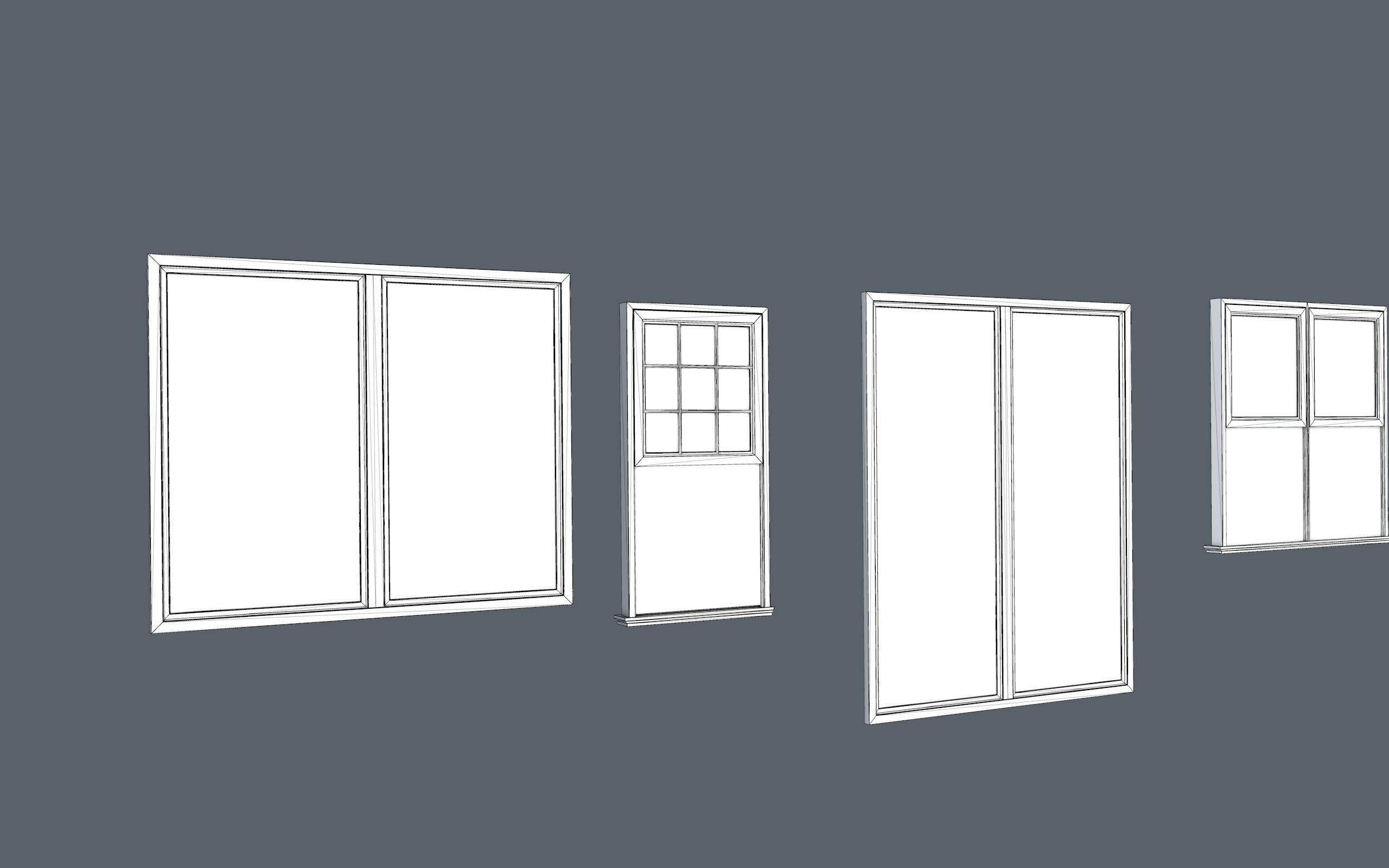 low-poly windows pack Low-poly 3D model_14
