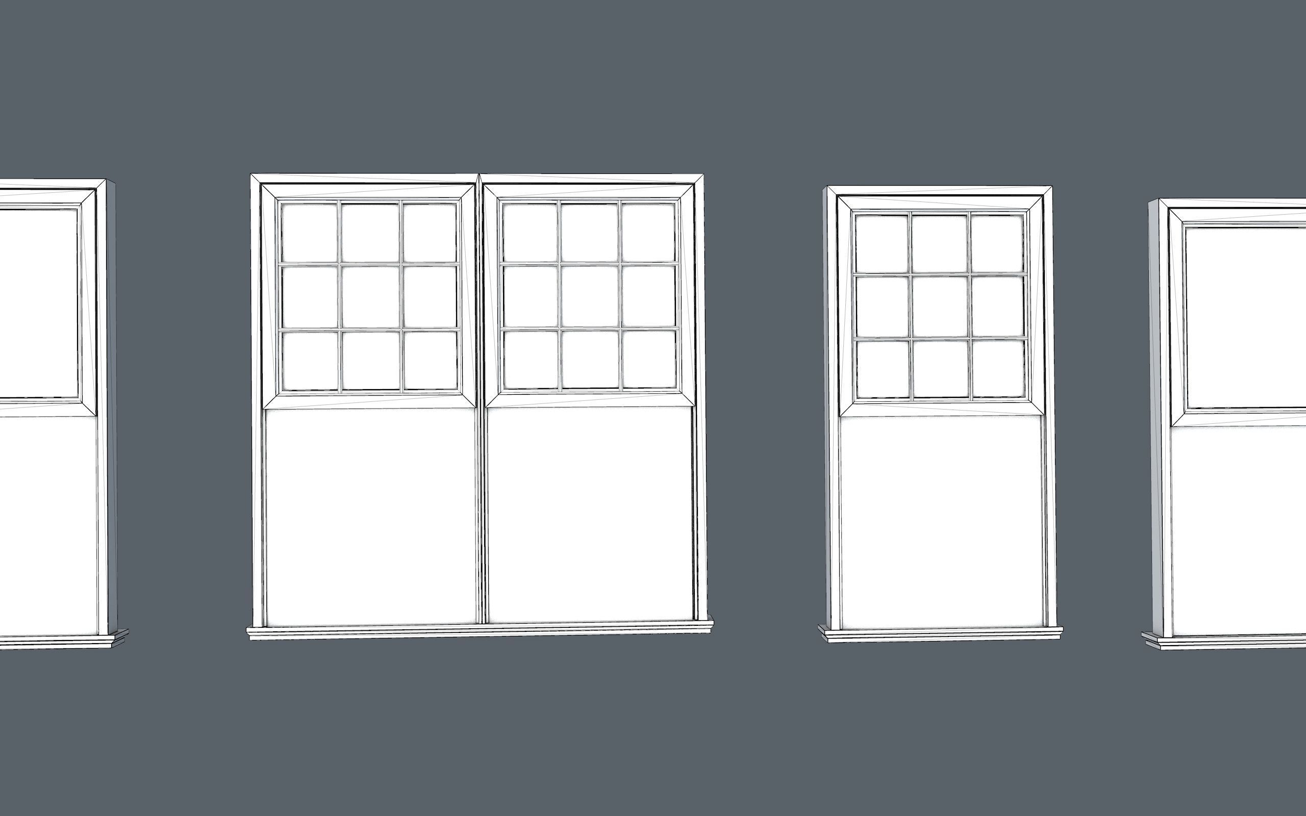 low-poly windows pack Low-poly 3D model_23