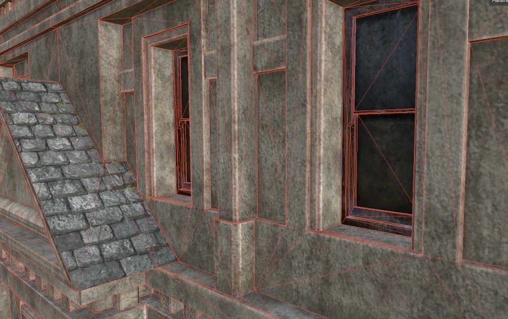 Entrance Theatre Low-poly 3D model_3