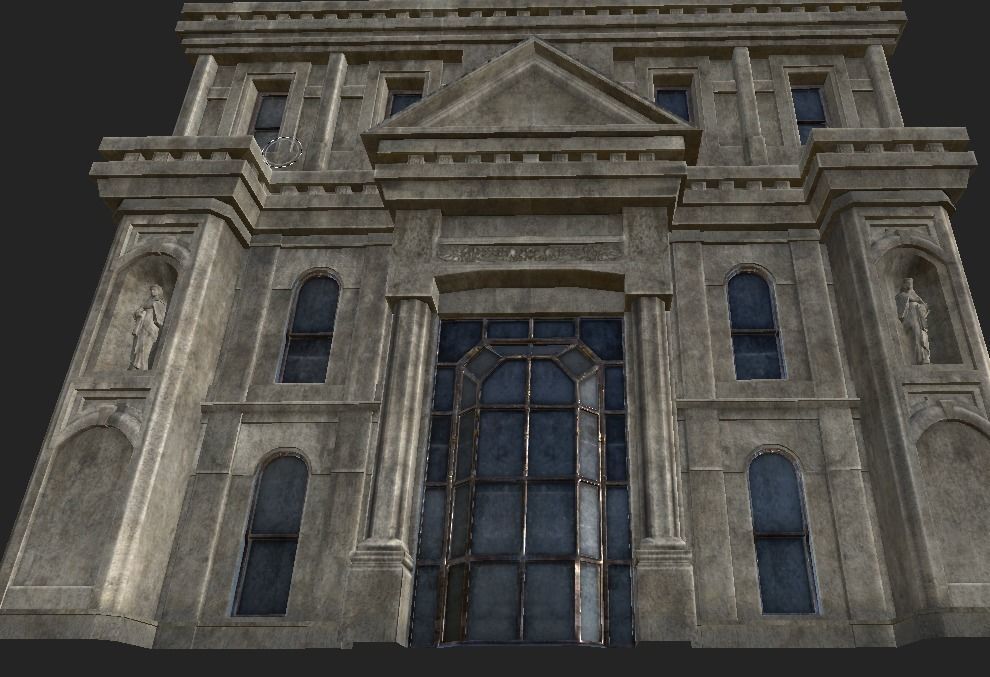 Entrance Theatre Low-poly 3D model_5